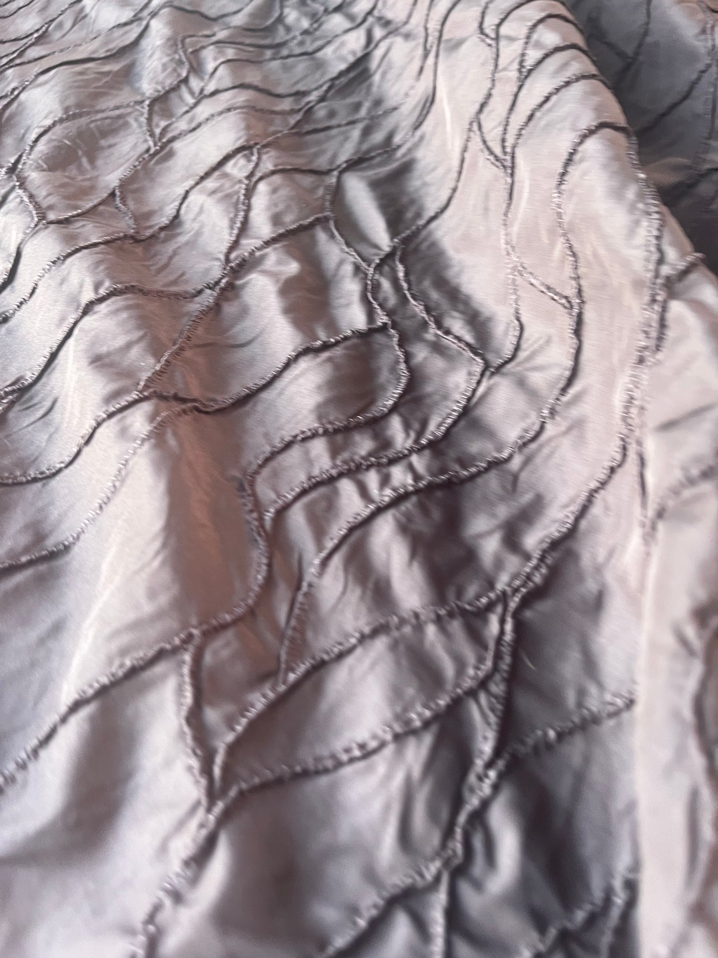 ROSALIE 011 satin with embroidery dark brown