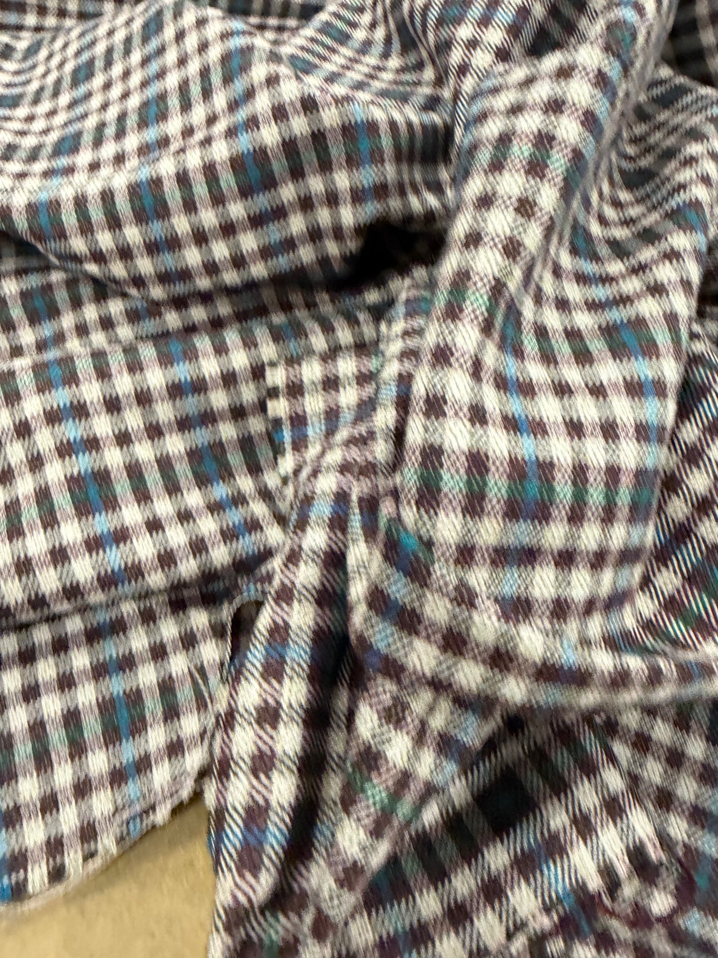 XENA 015 checkered stretch fabric
