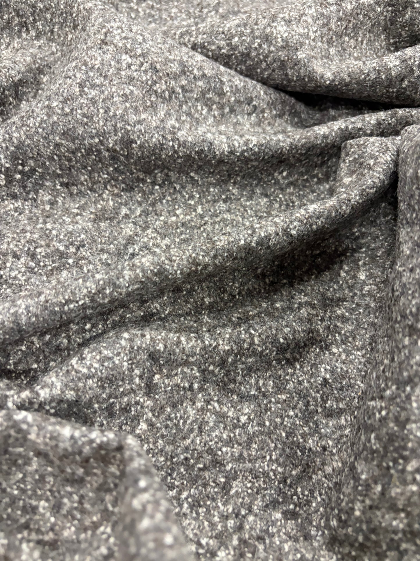 XENA 020 heavy wool jersey boucle tweed brown/grey