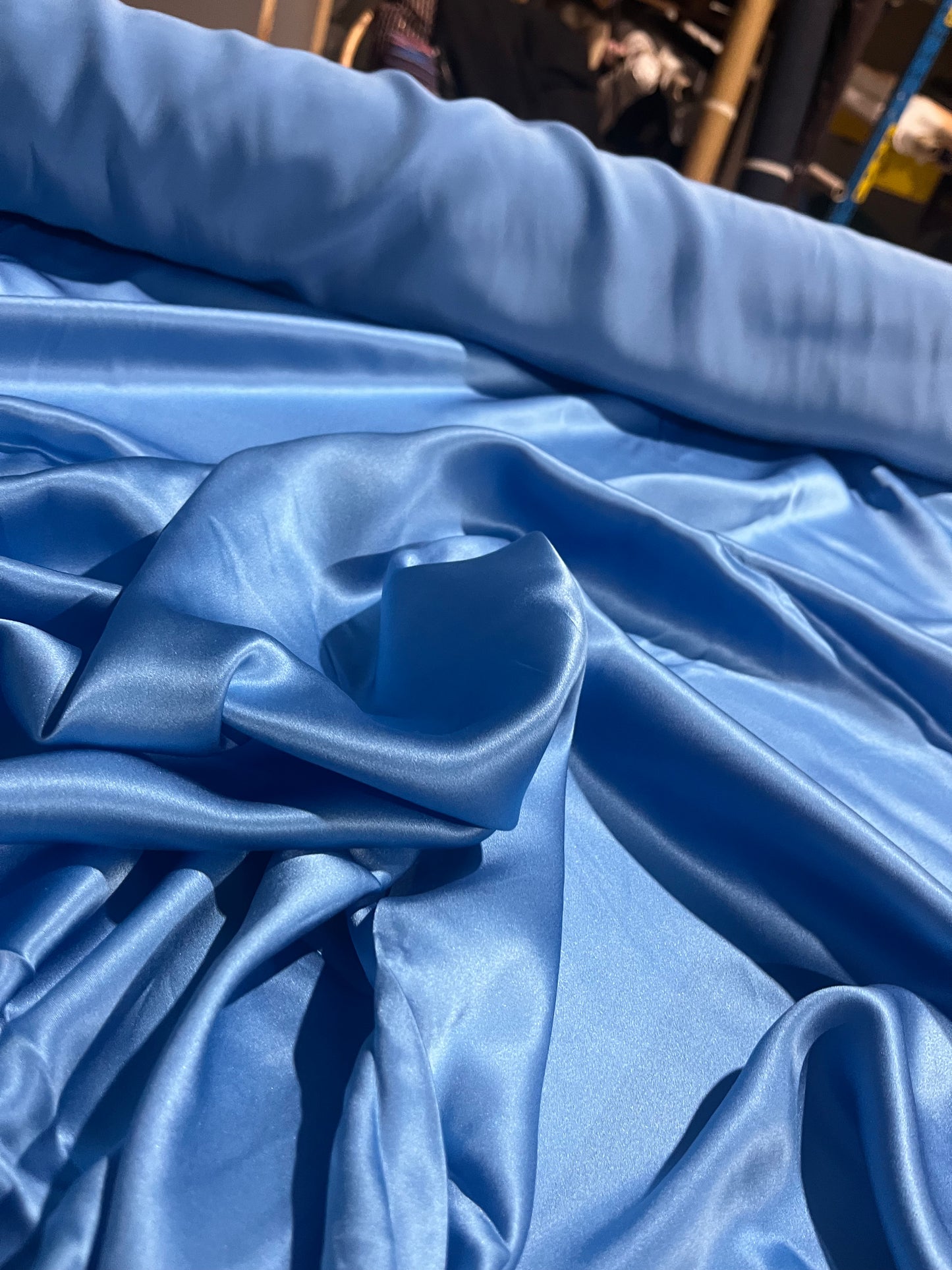 BERNADETTE 010 silk satin 16 mm mid blue