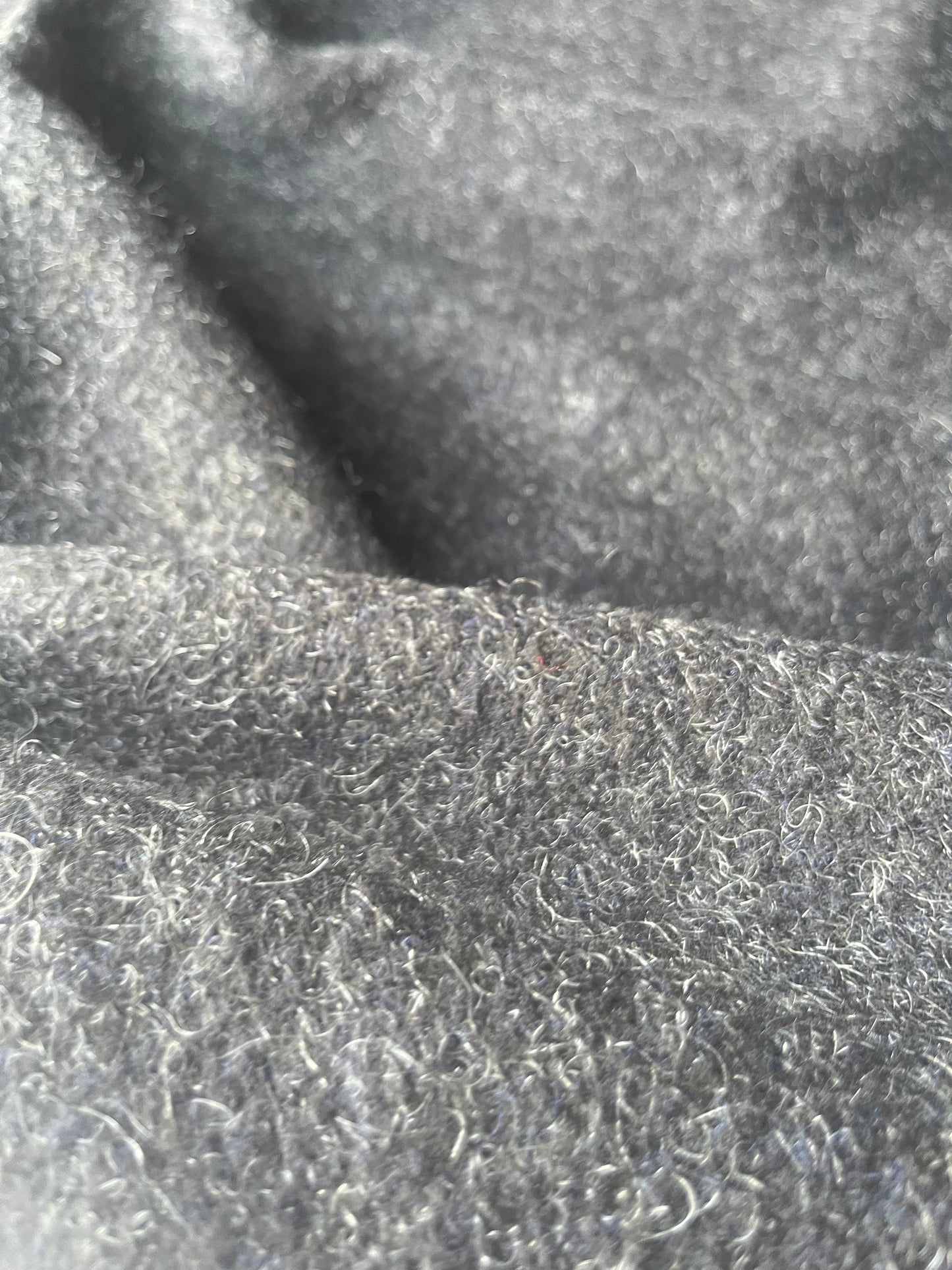ROSALIE 029 Wool mohair coat fabric anthracite grey