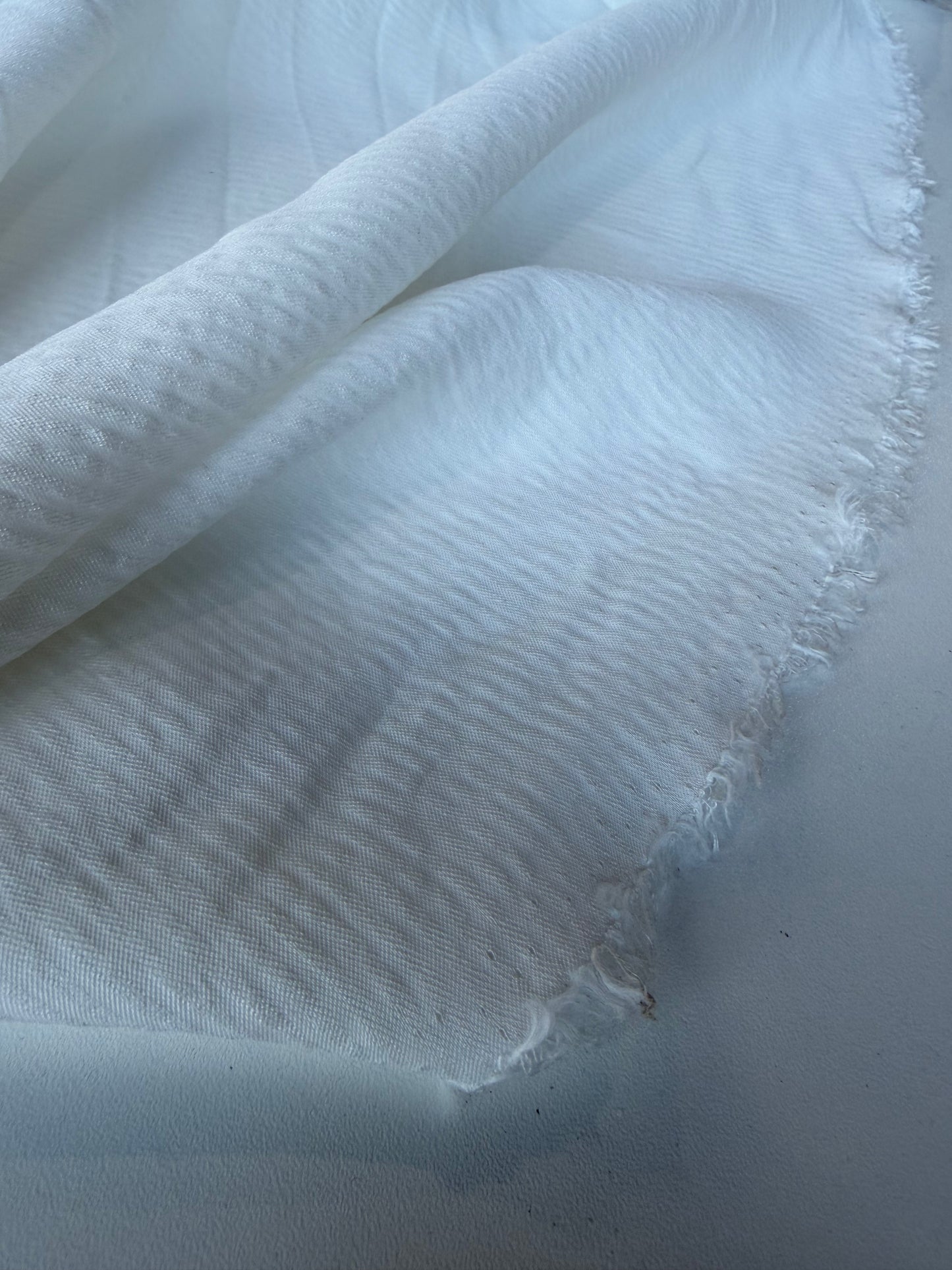 MIA 007 white viscose voile stripes