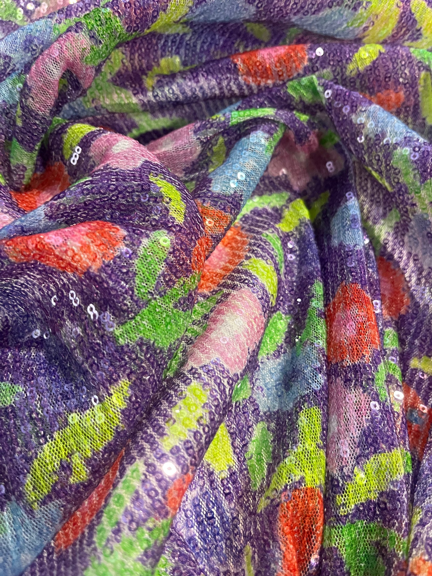 BERNADETTE 026 tulle stretch with sequin flowers