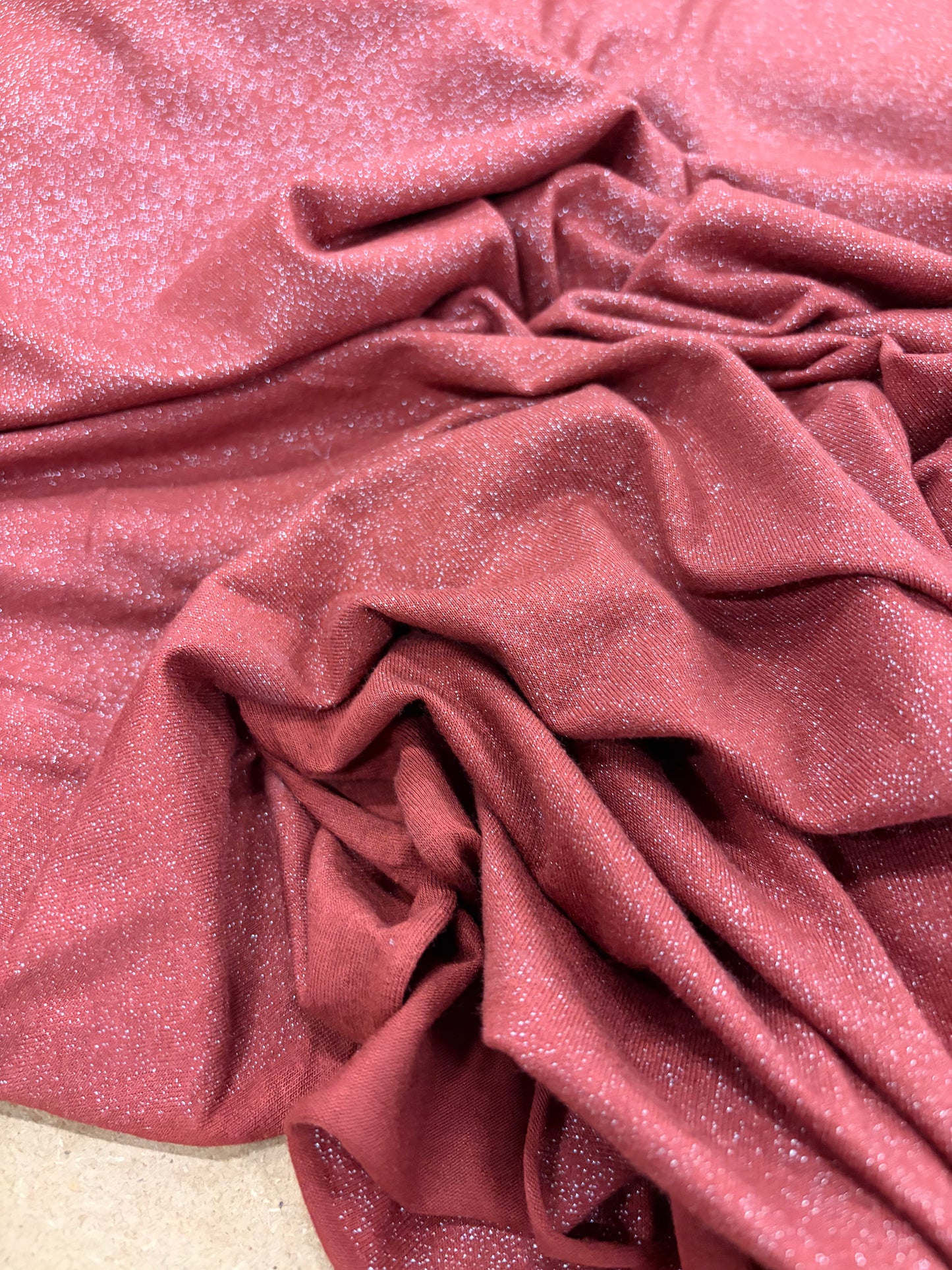 EDDY 008 viscose jersey with copper shiny lurex