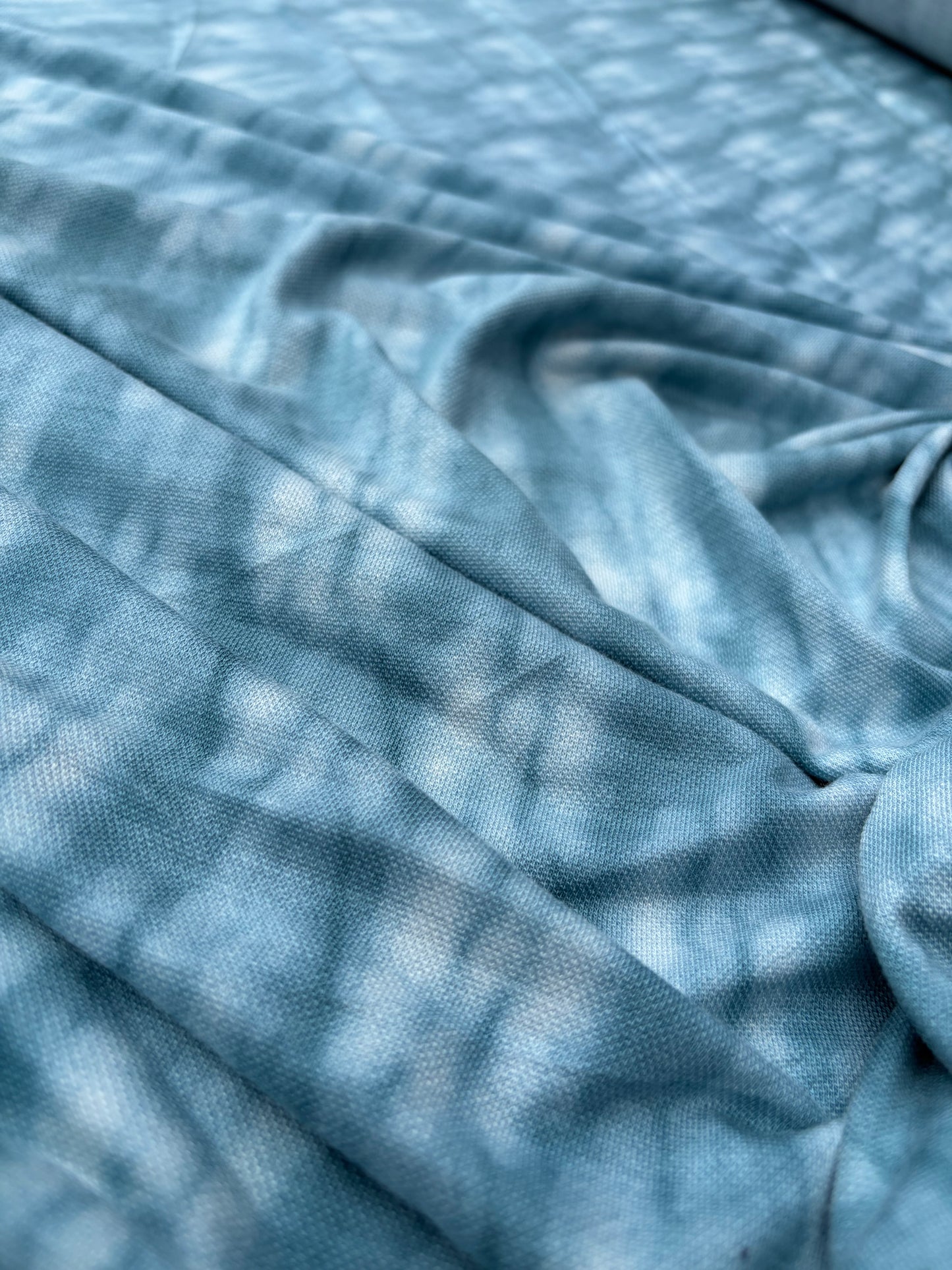 PC ERICA 043 shiny viscose jersey tie dye petrol