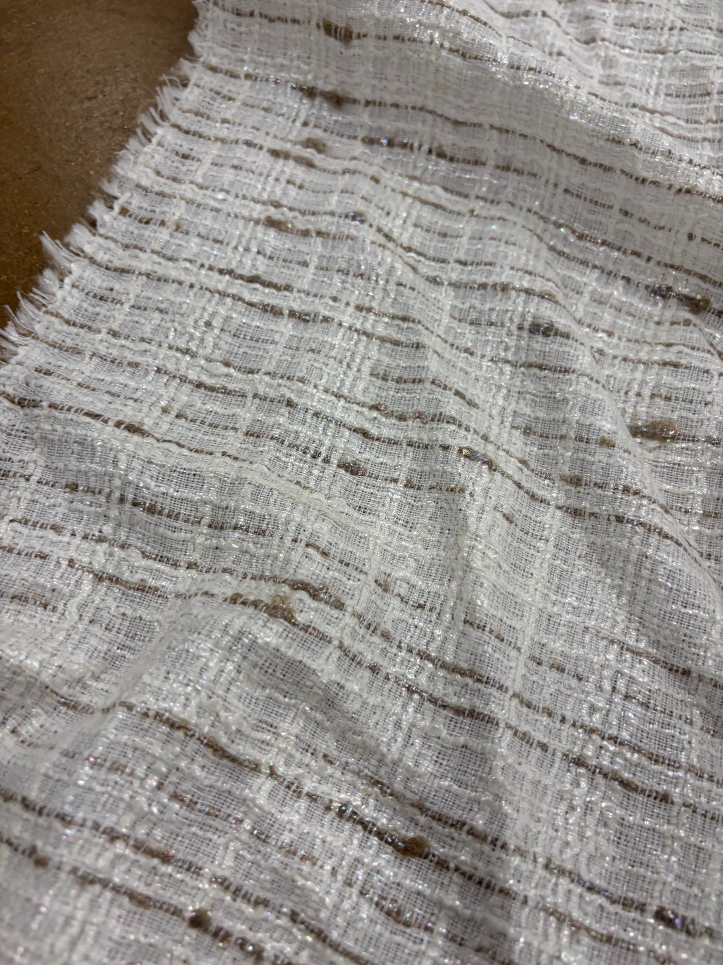EDDY 010 shiny tweed white/brown