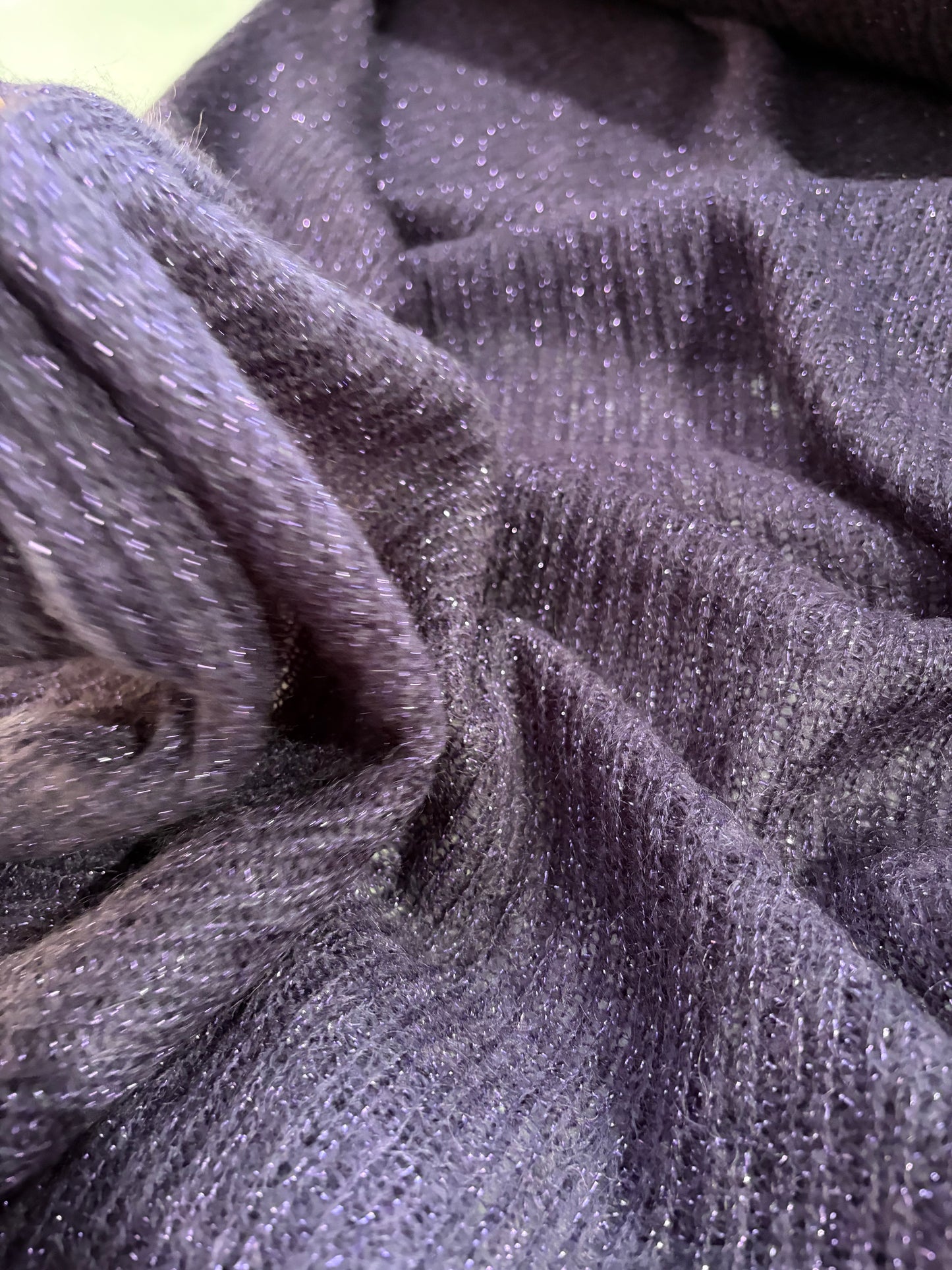 ERICA 045 fantasy knit with mohair and lurex plum