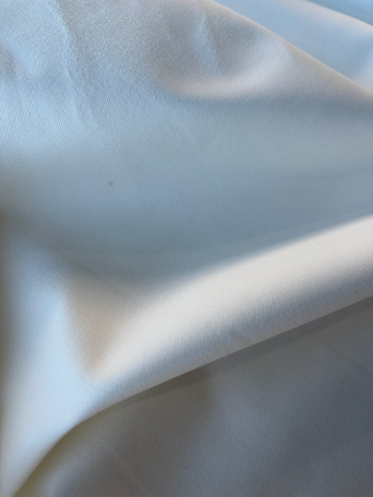 MIA 017 white midweight cotton twill stretch