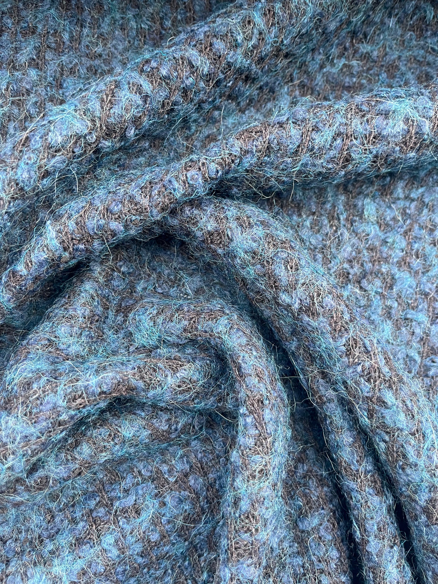 GINA 011 wool tweed indigo/black