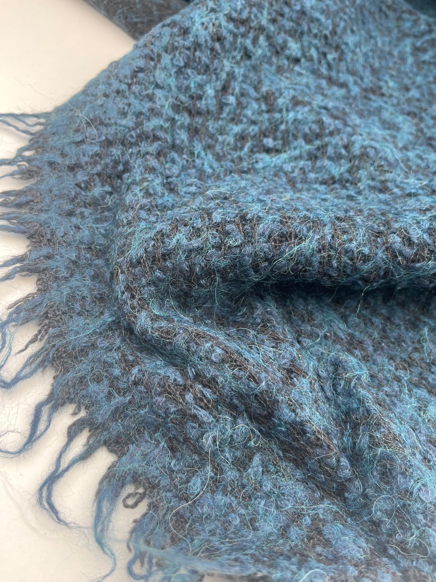 GINA 011 wool tweed indigo/black