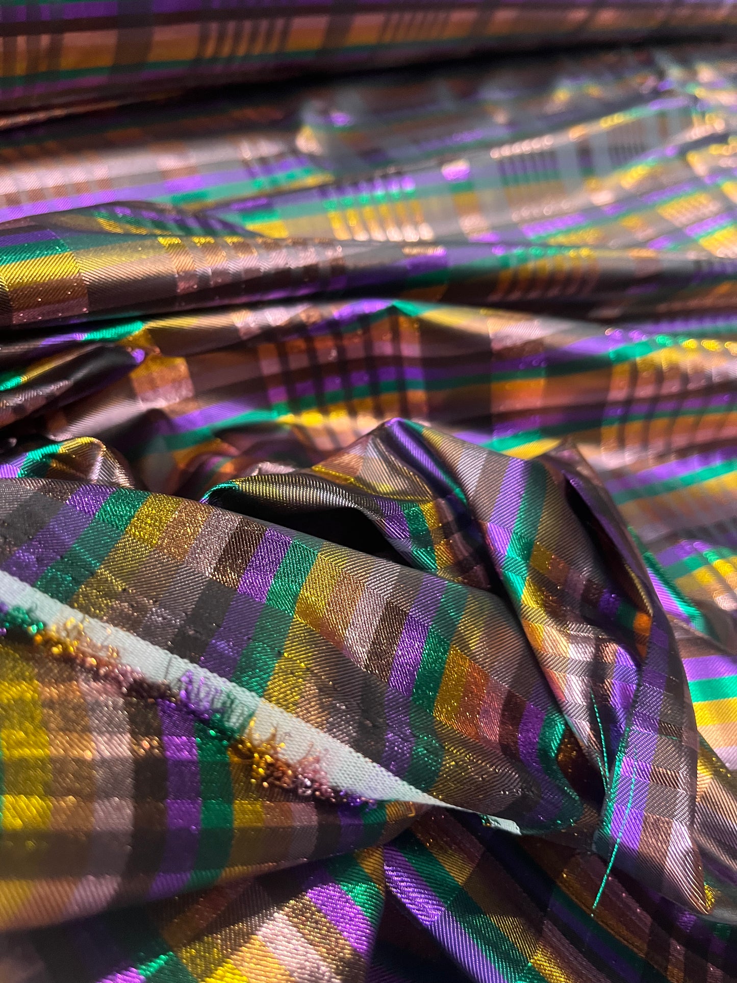KATIA 008 shiny jacquard check with much drama!