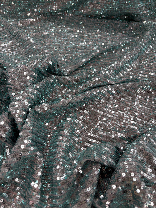 EDDY 023 mesh sequins emerald green