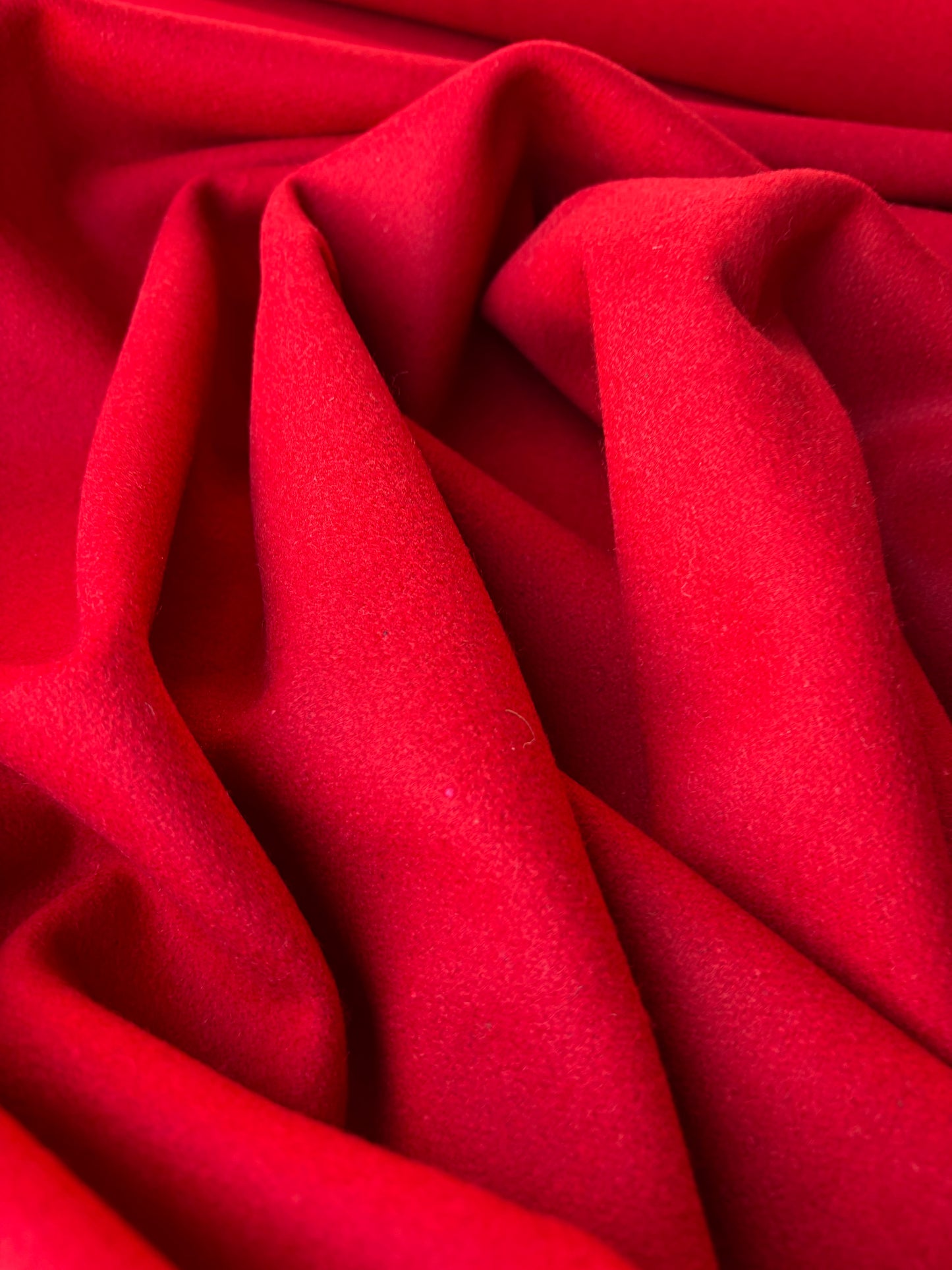MIA 030 red coloured "loden" wool coat fabric