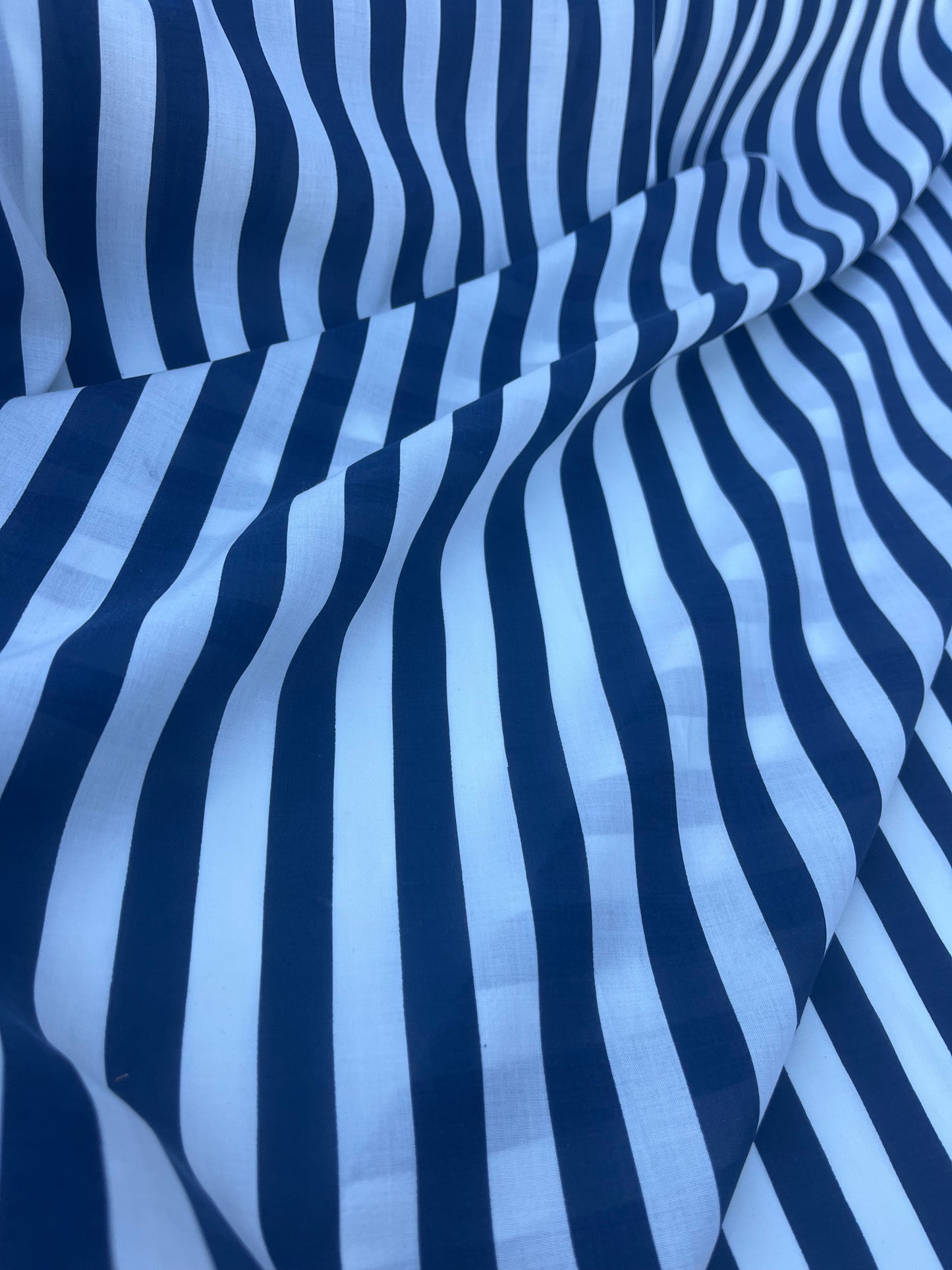 STRIPE SOCIETY 006 cotton voile navy/white 1,5 cm stripes