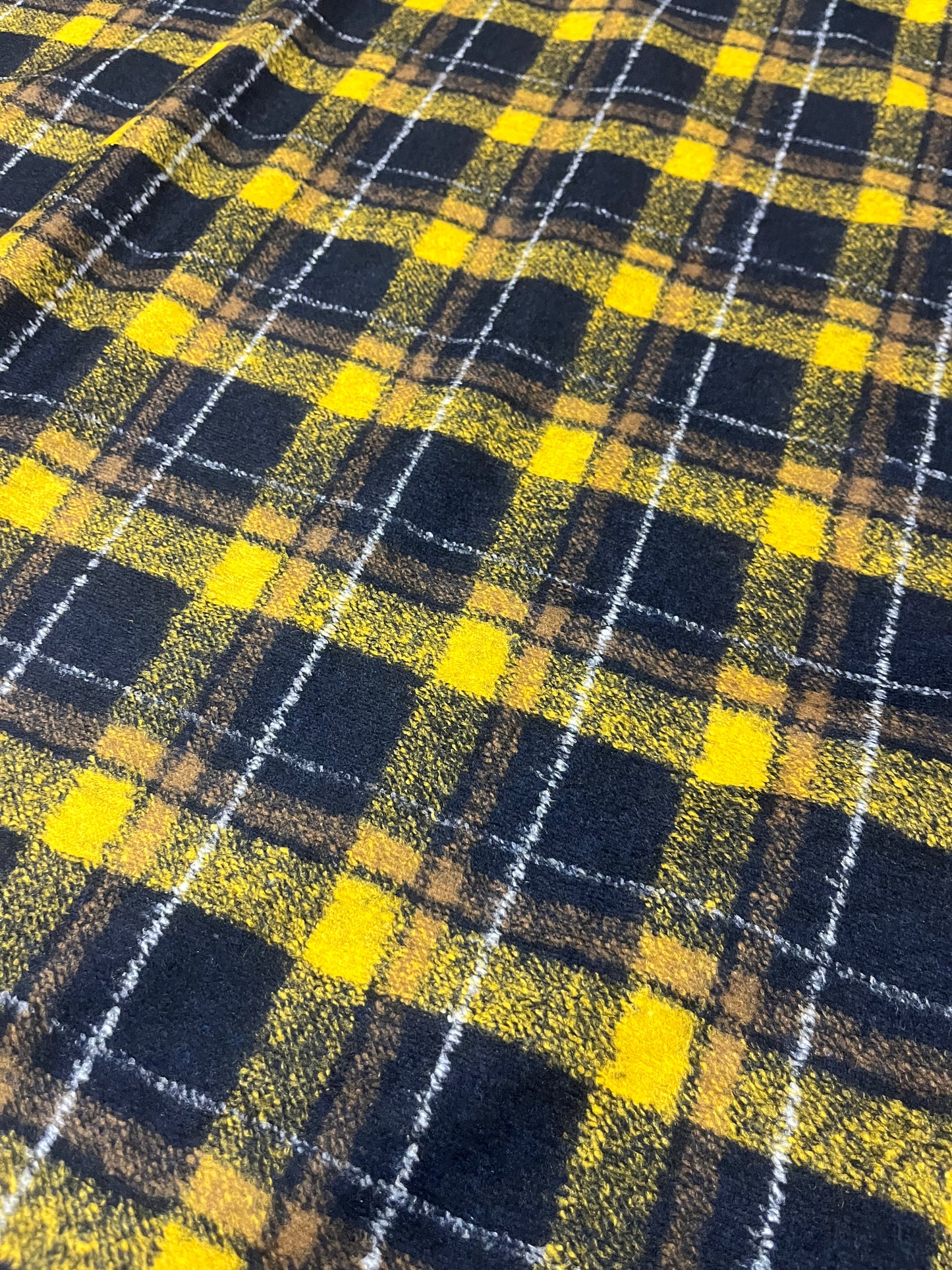 Wooly check navy/yellow