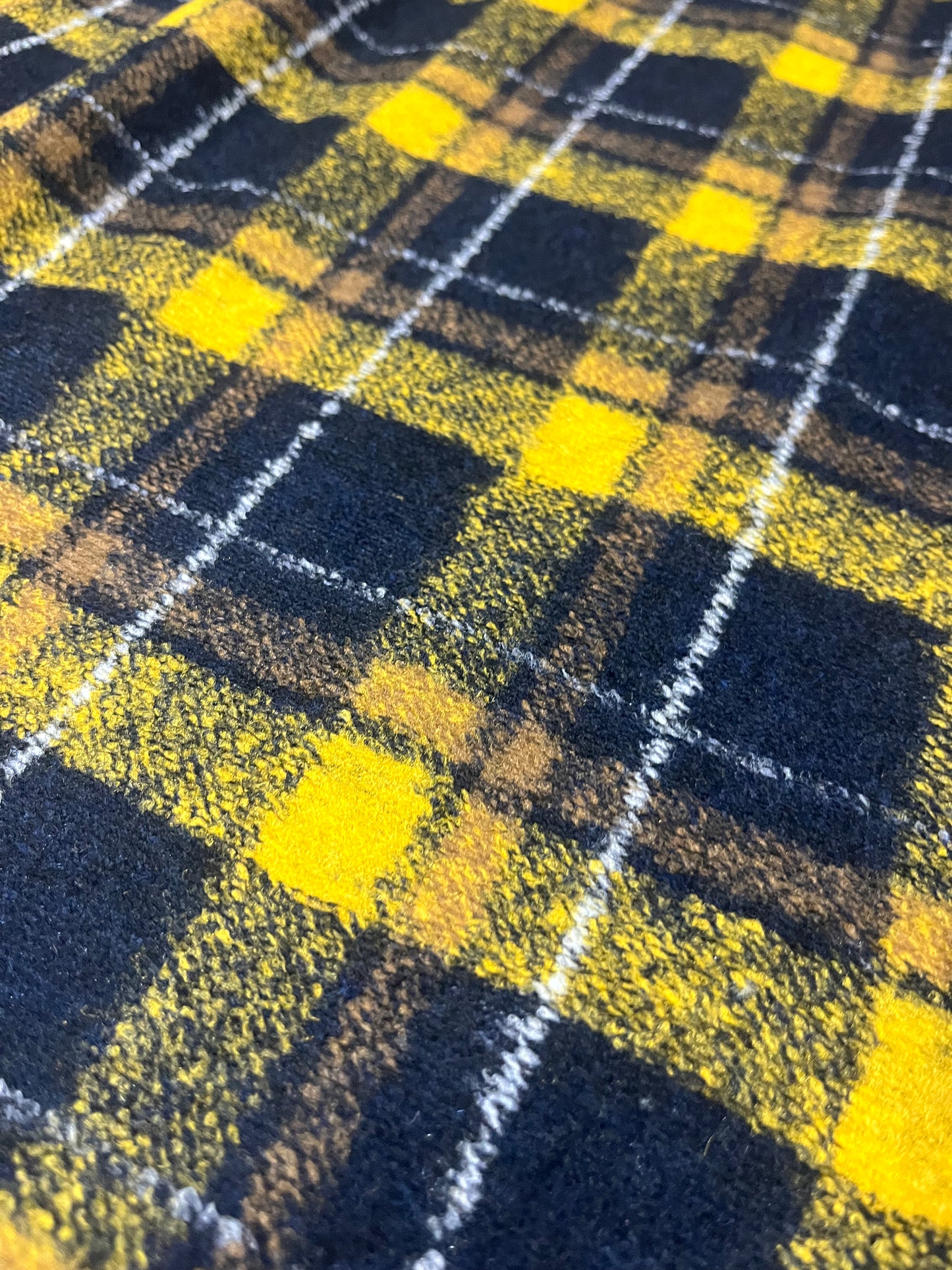 Wooly check navy/yellow