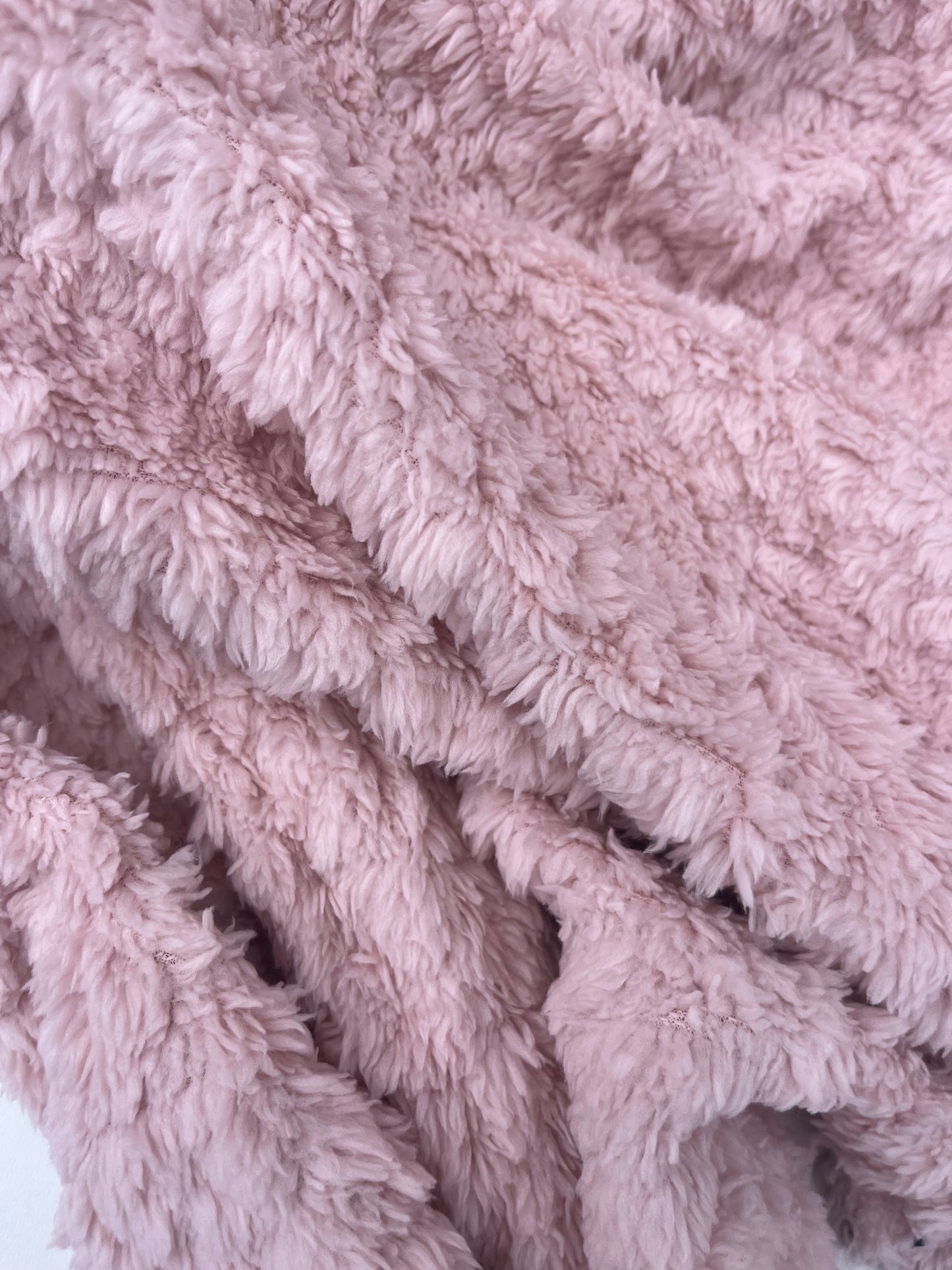 TERESA 017 sherpa fabric soft pink