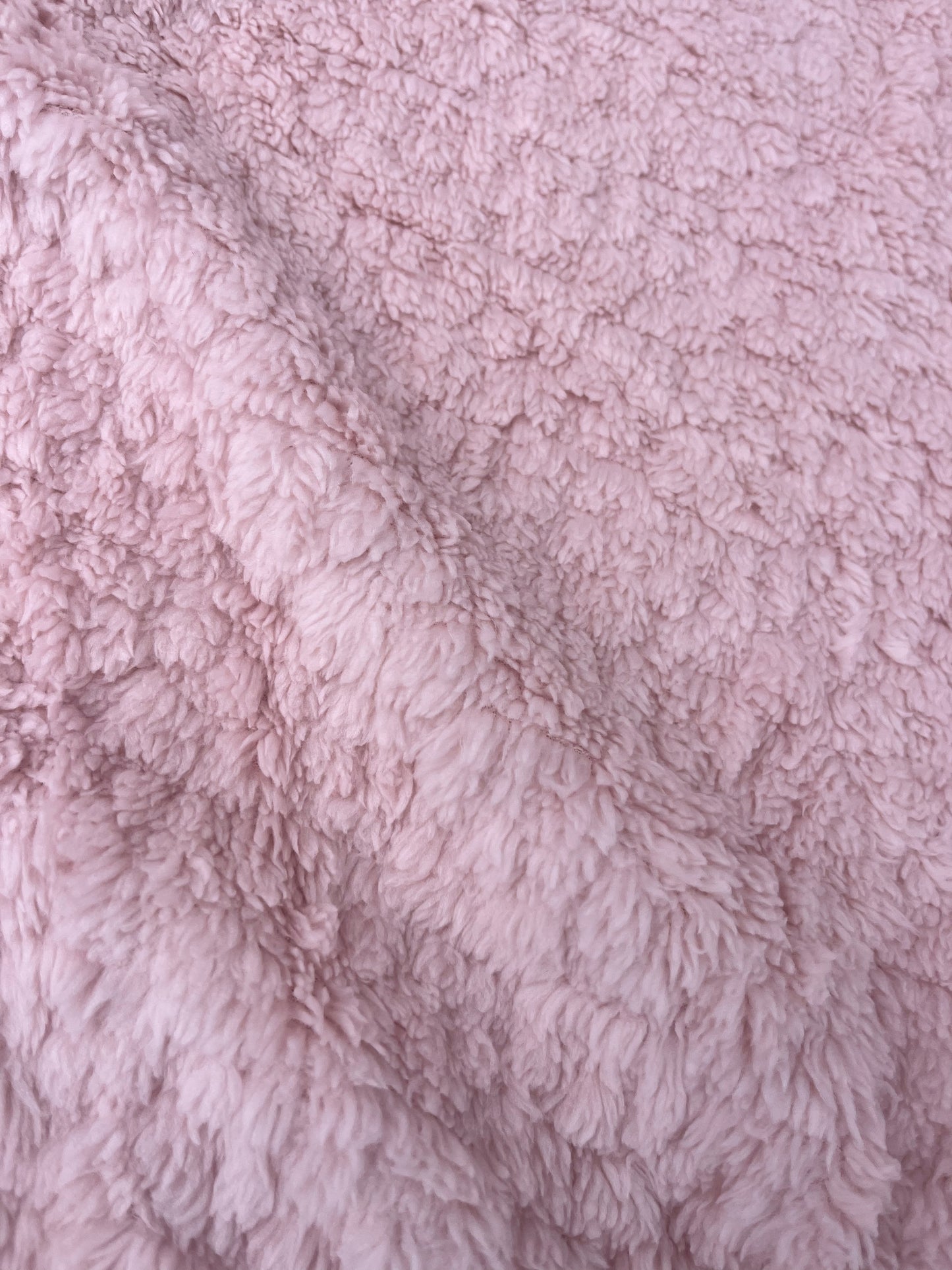 TERESA 017 sherpa fabric soft pink