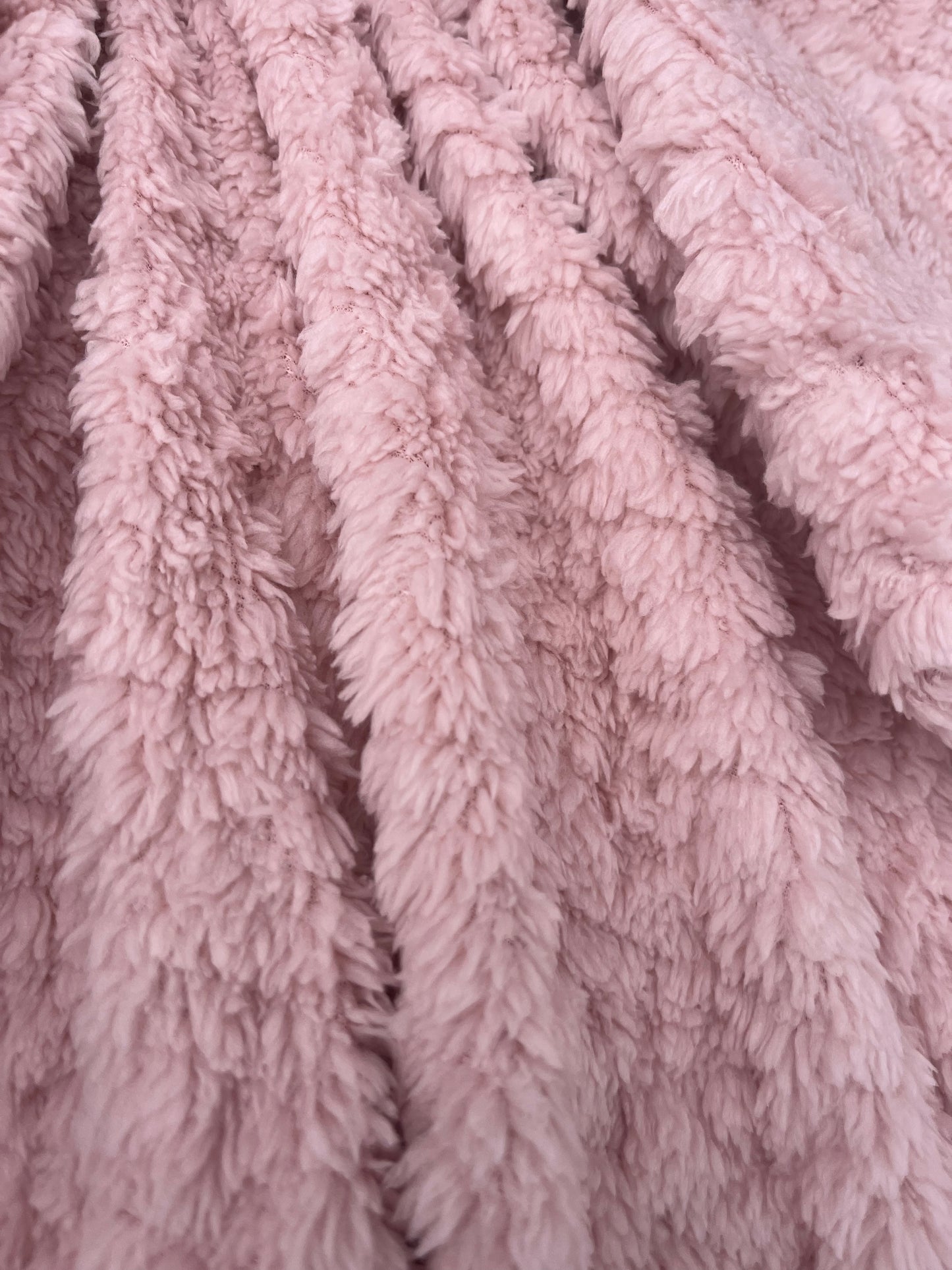 TERESA 017 sherpa fabric soft pink