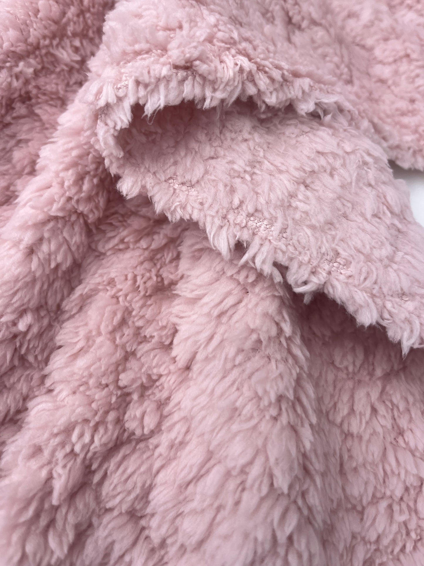 TERESA 017 sherpa fabric soft pink