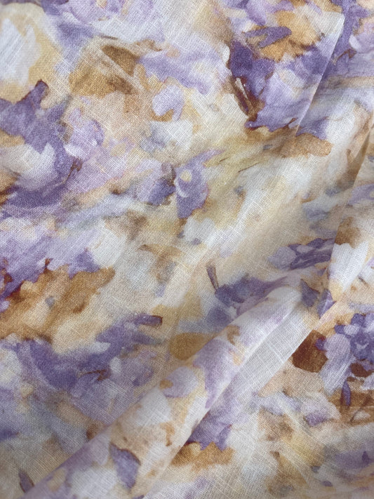 TERESA 023 Linen abstract aquarel flowers