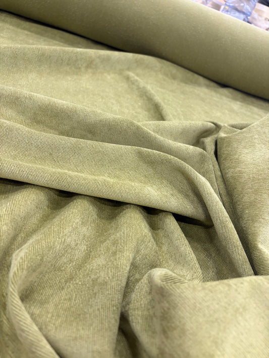 KELLY 020 olive green corduroy stretch