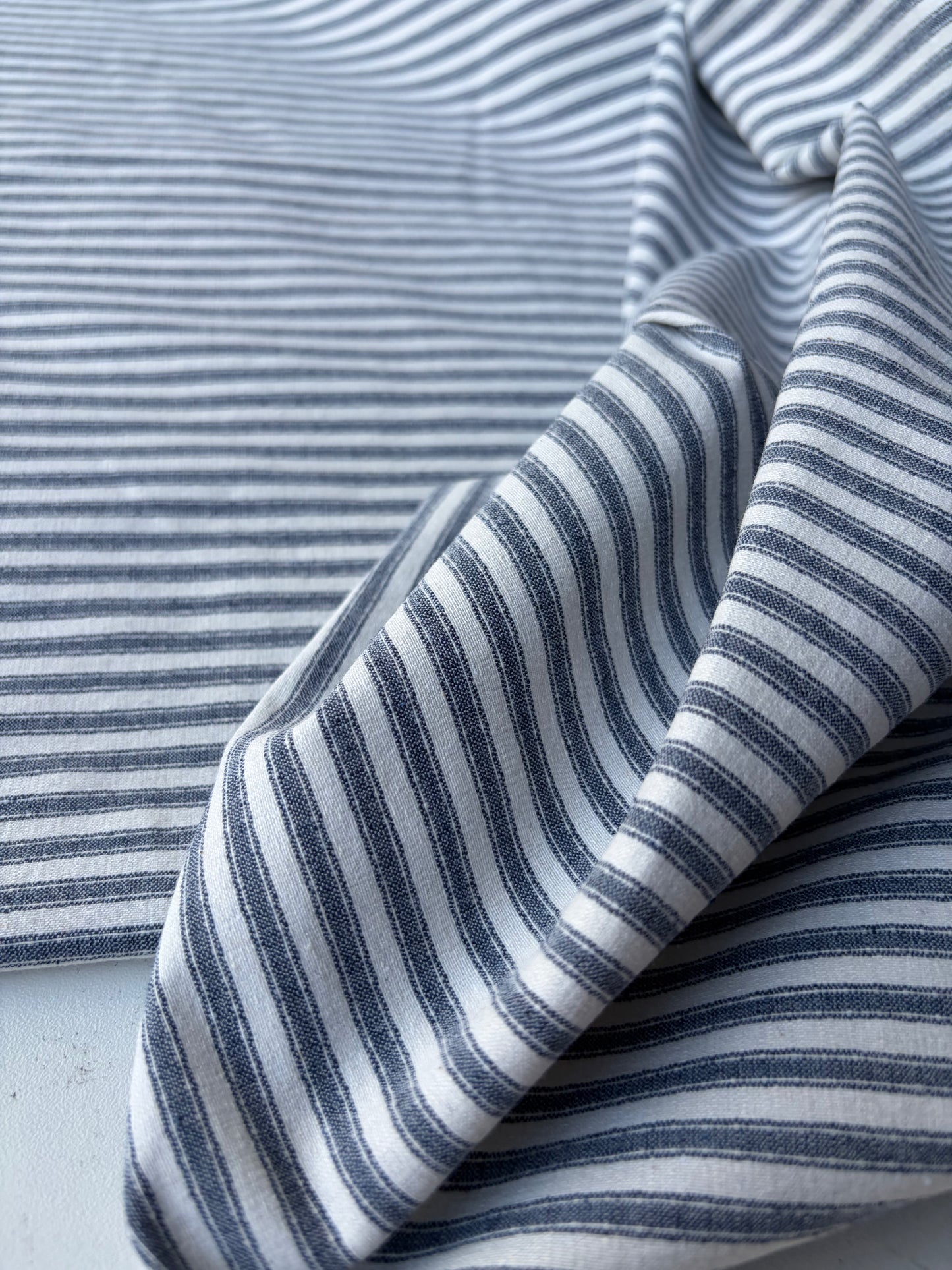 SUMMER STRIPES 006 cotton bengaline stripes jeans/white