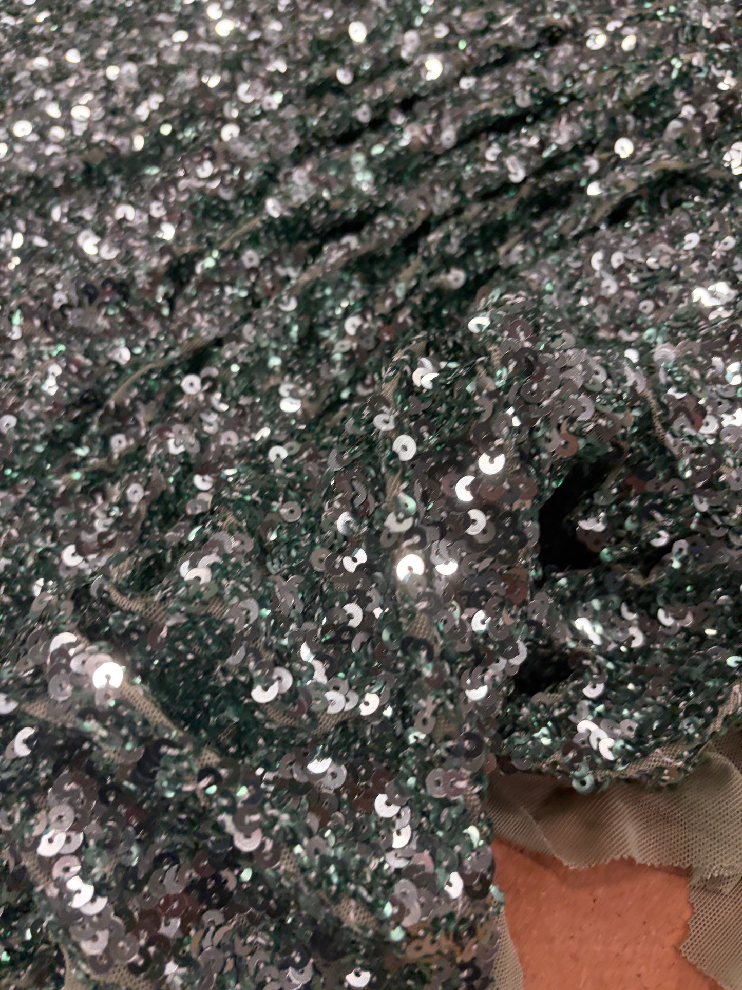 RHINO 002 mesh sequins khaky