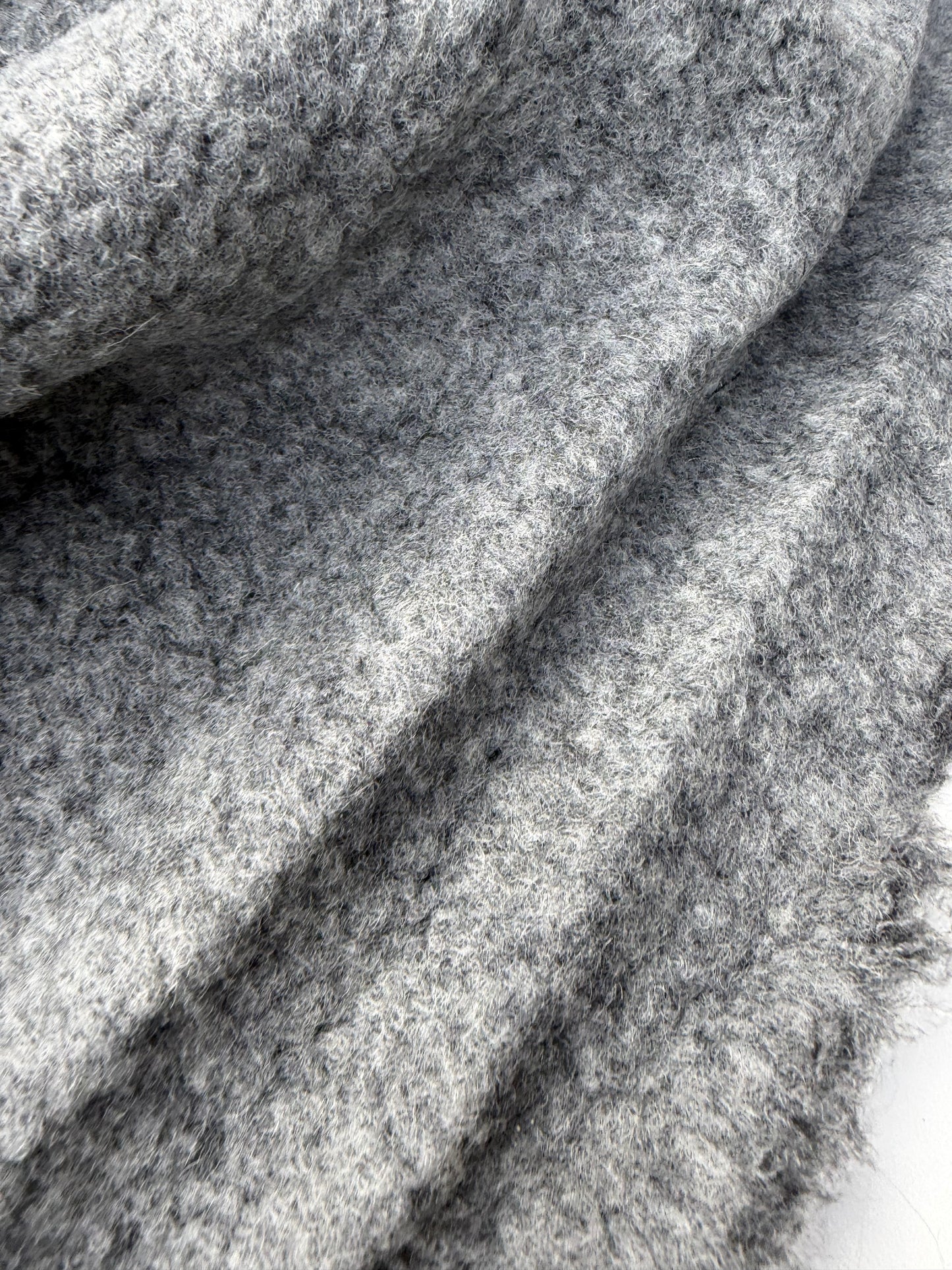 WILD WOOL 001 mid grey boiled wool