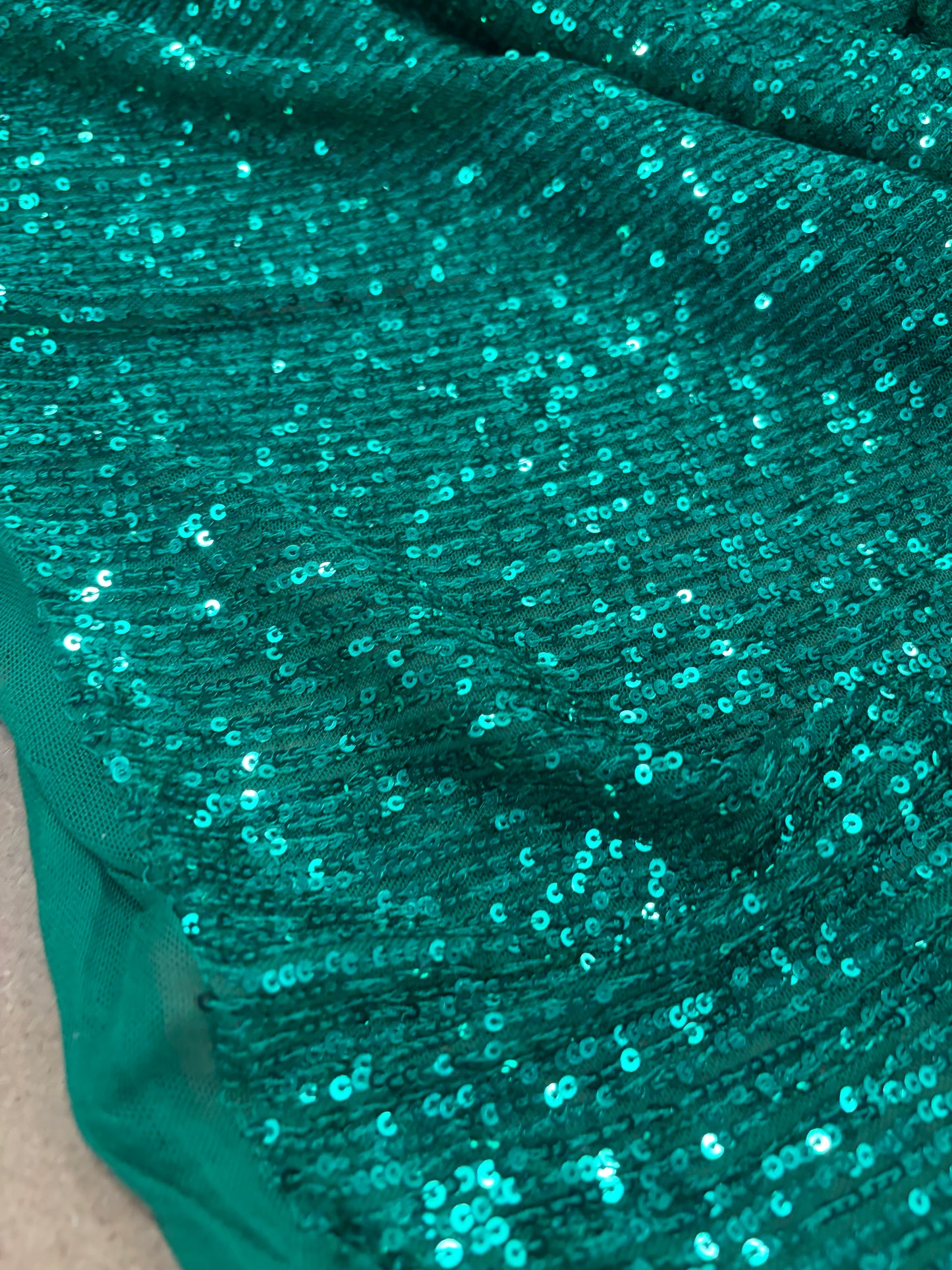 RHINO 026 mesh sequins dark green