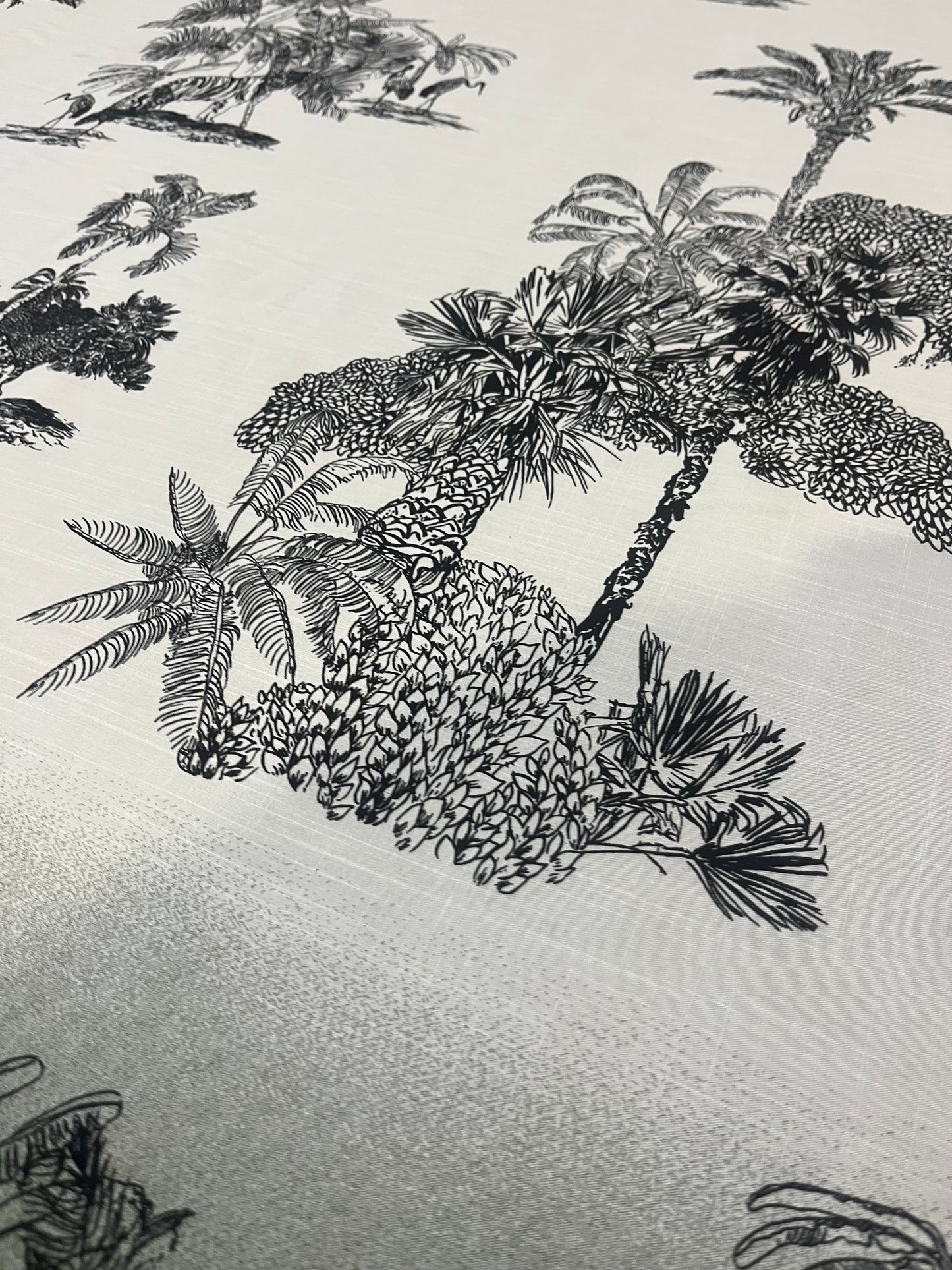 D02 BAPTISTE 008 viscose single border "Palm Beach" green