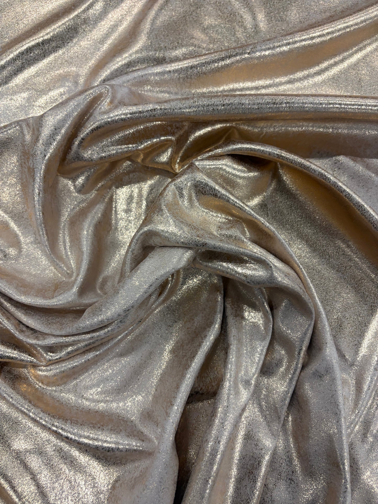 RHINO 037 shiny copper laminated velvet stretch