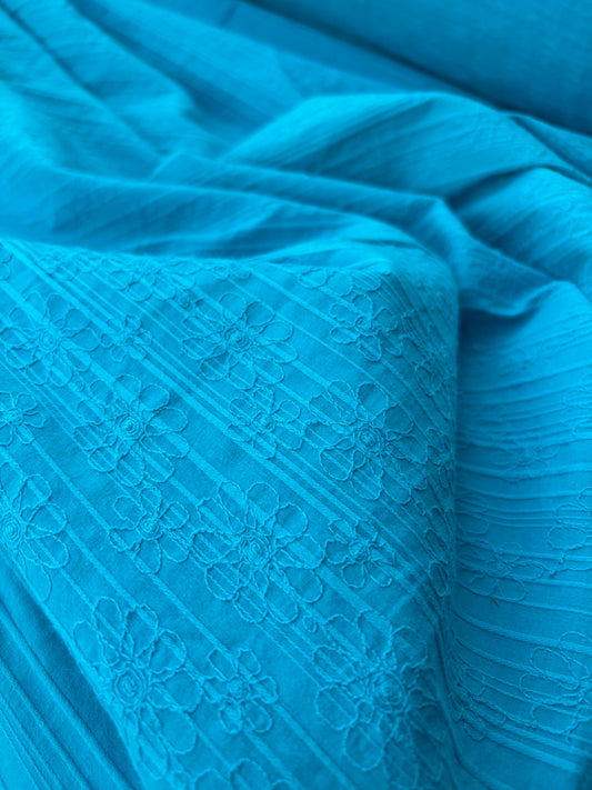 TINO 019 stretch embroydery turquoise