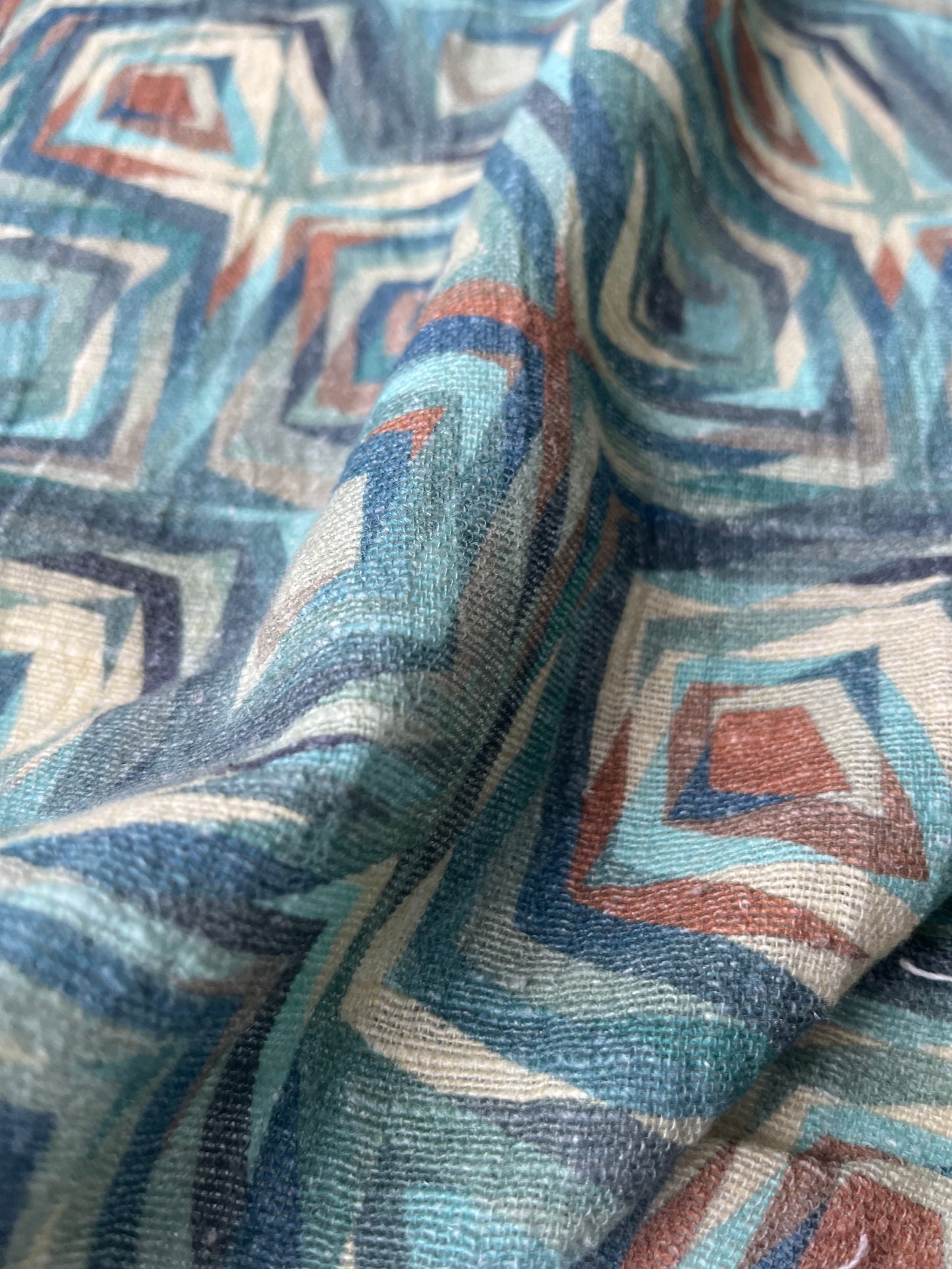 ATHENA 029 gauze crinckle linen geometrical illusion