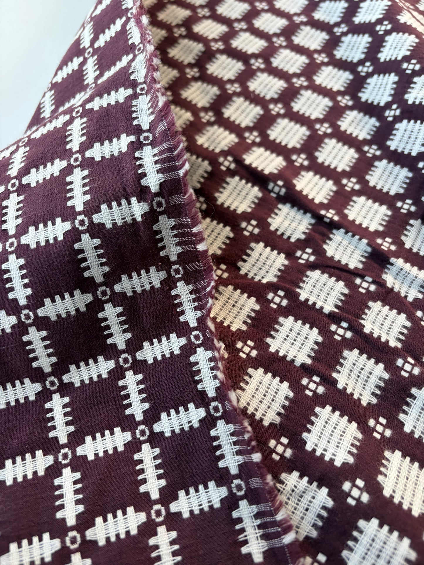 HARVEST SEASON 016 aubergine cotton jacquard