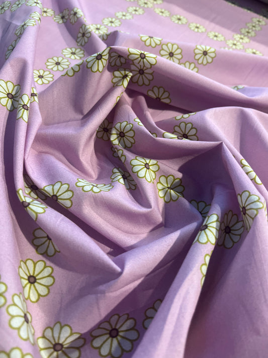 XII 061 cotton poplin lilac daffodils