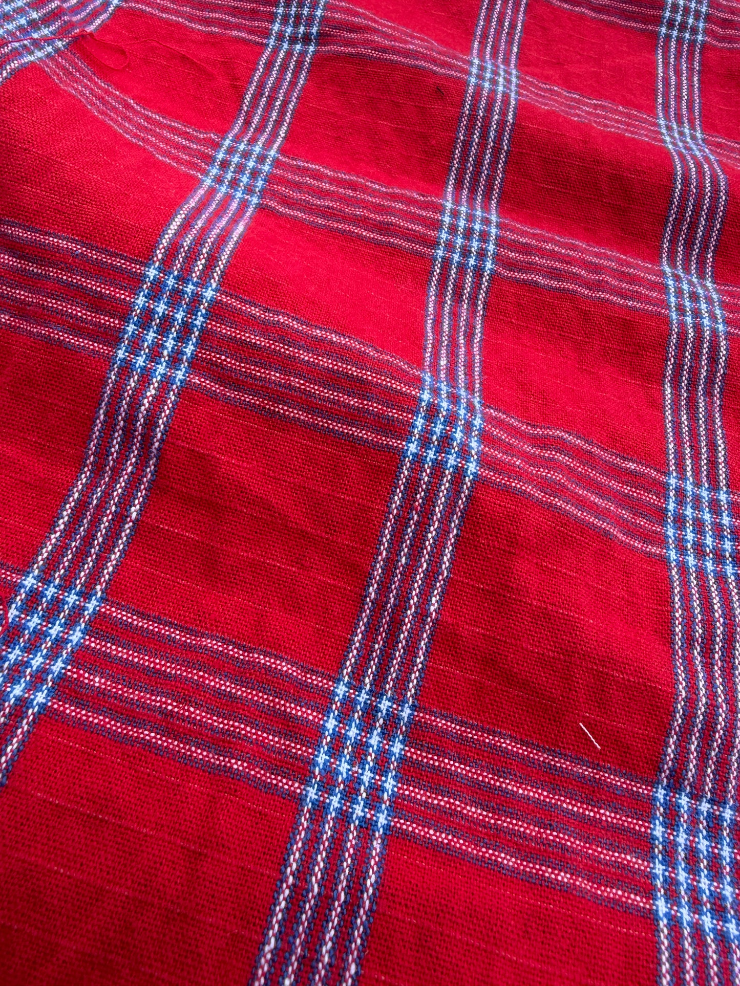 B.ROSE 031 washed cotton check red