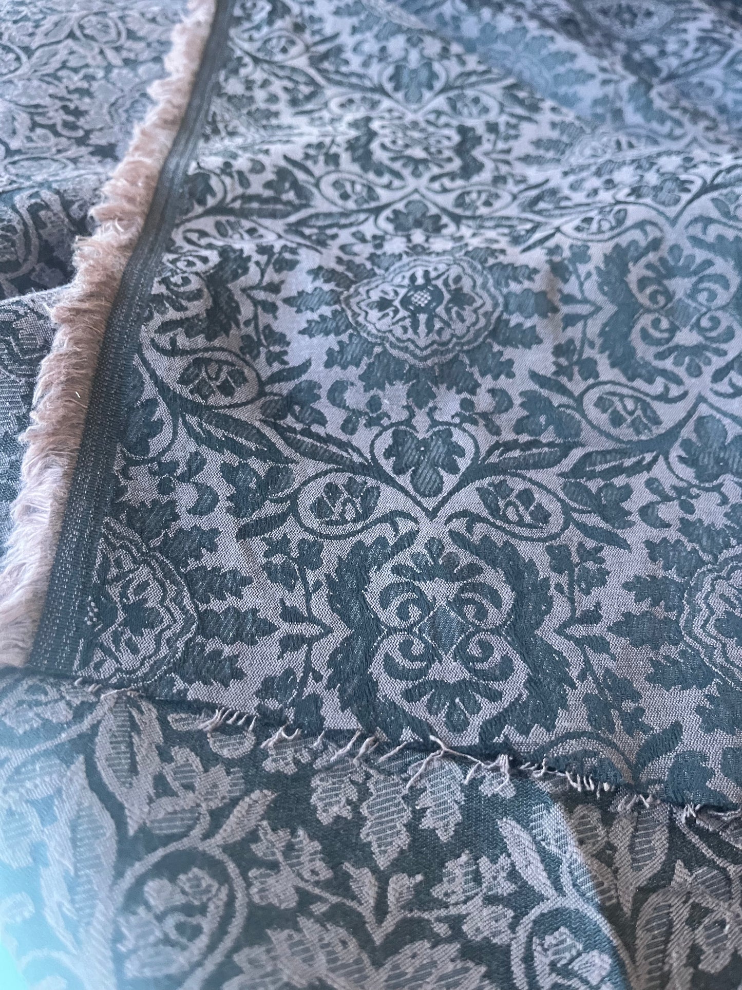 TINA 002 cotton stretch jacquard brown ornamental design