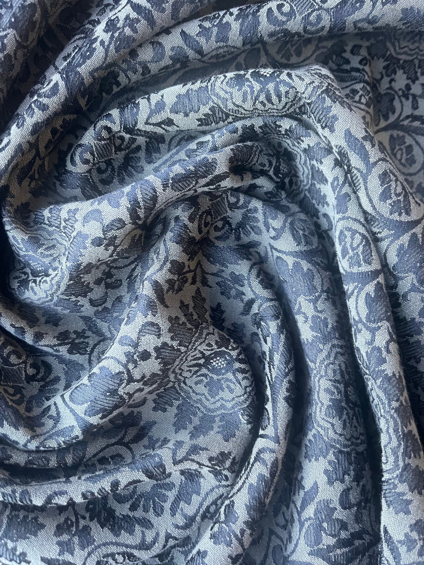 TINA 005 cotton stretch jacquard khaky/black ornamental design