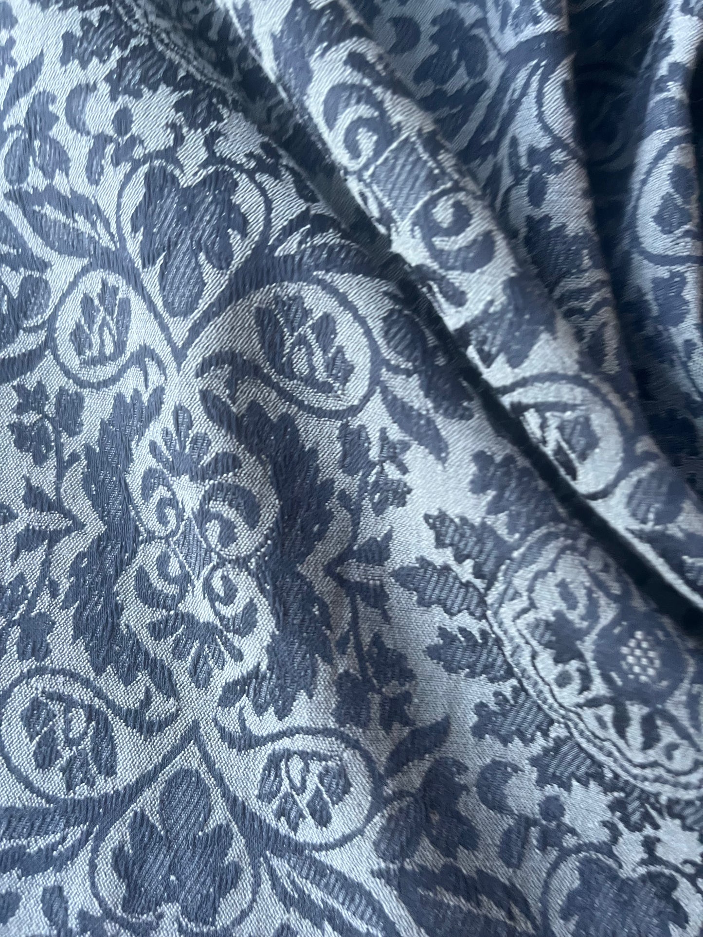 TINA 005 cotton stretch jacquard khaky/black ornamental design