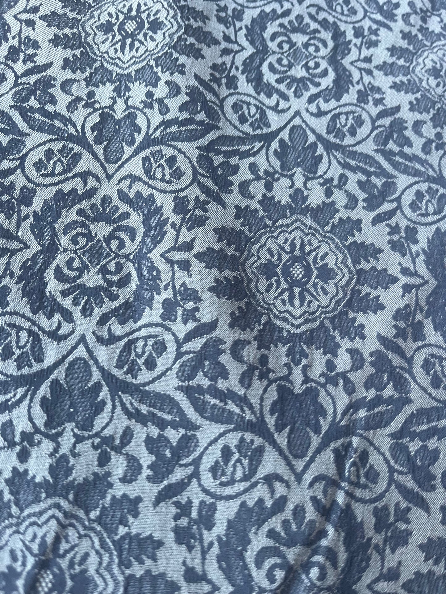 TINA 005 cotton stretch jacquard khaky/black ornamental design