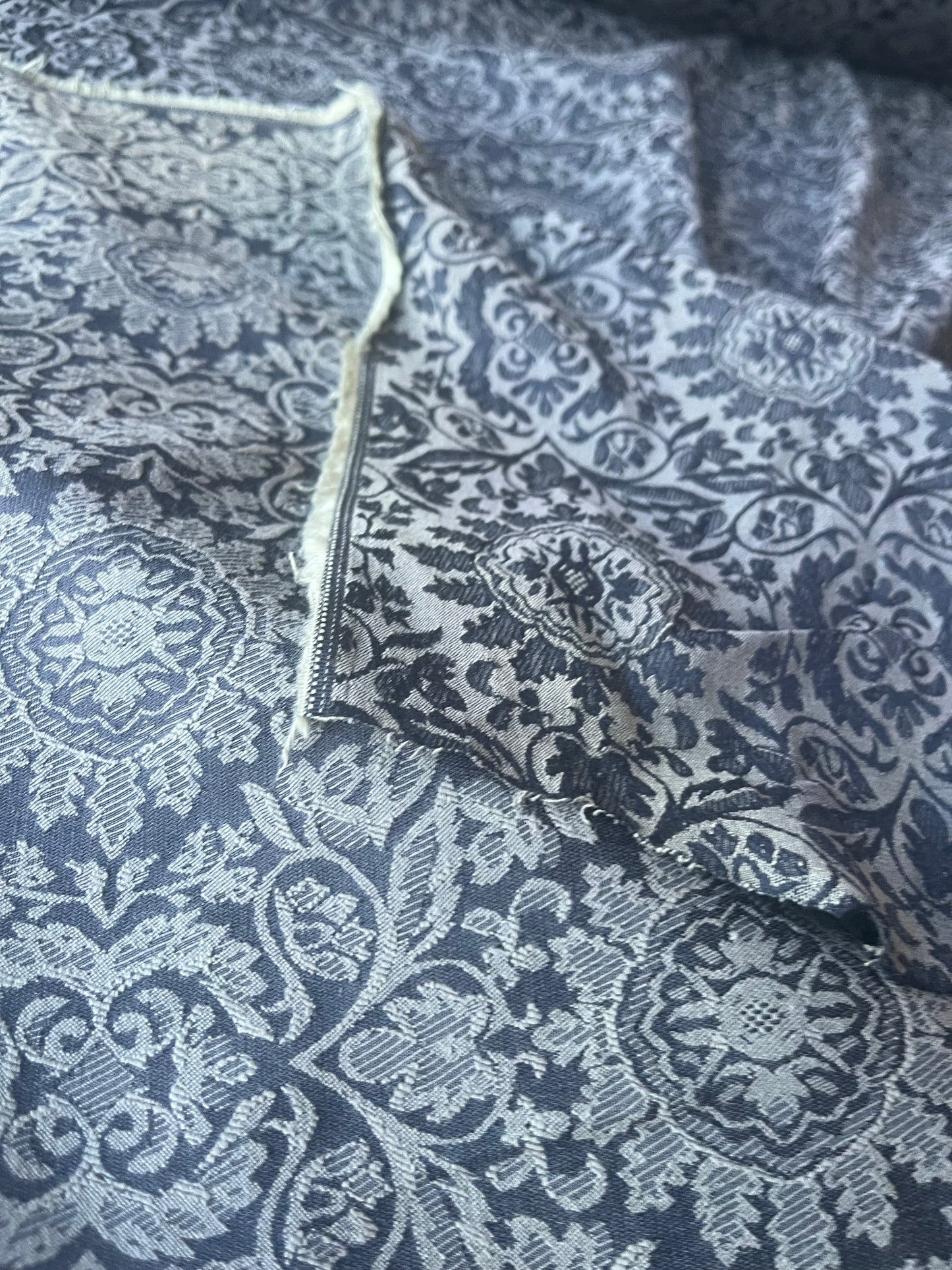 TINA 005 cotton stretch jacquard khaky/black ornamental design