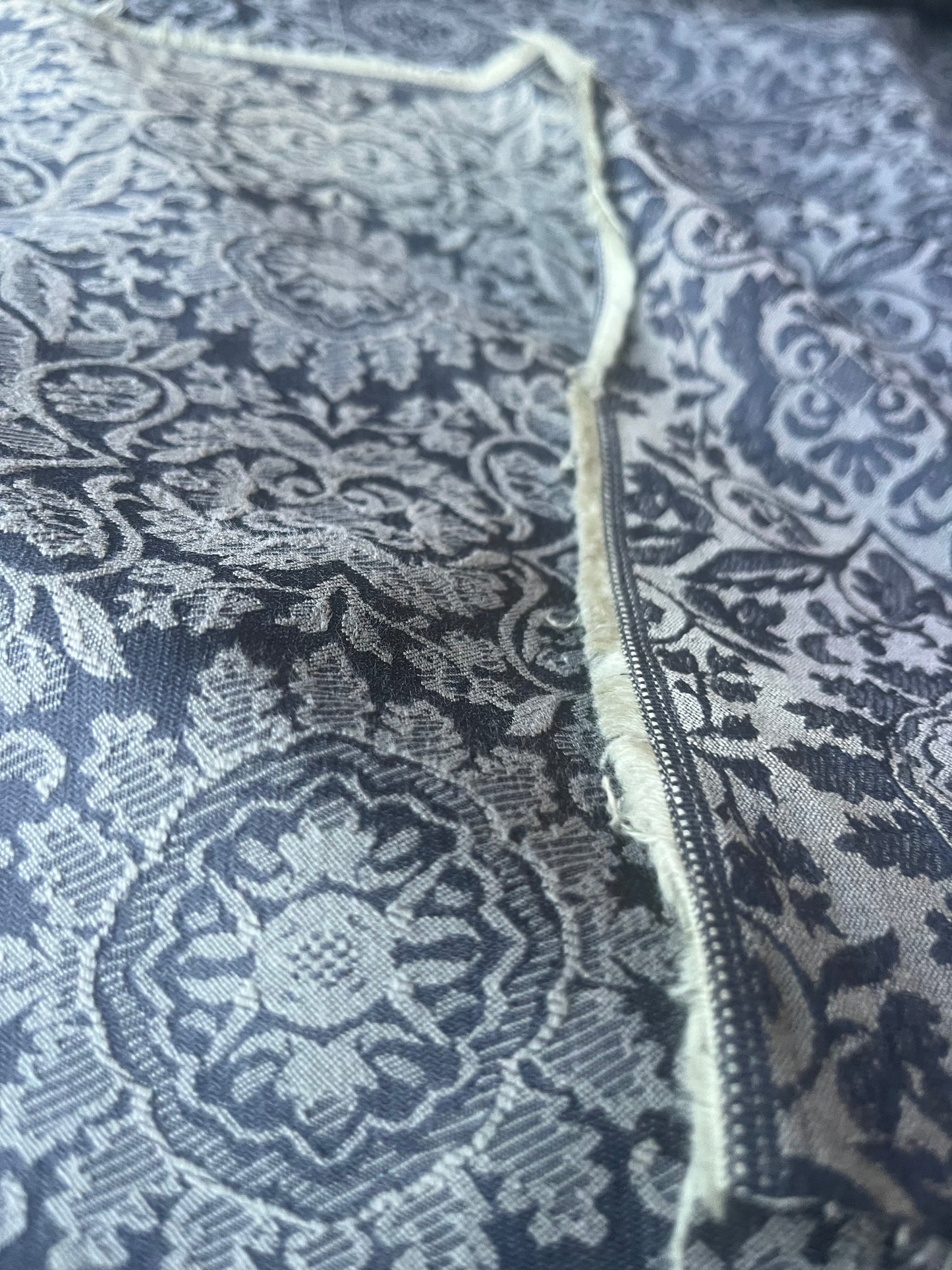 TINA 005 cotton stretch jacquard khaky/black ornamental design