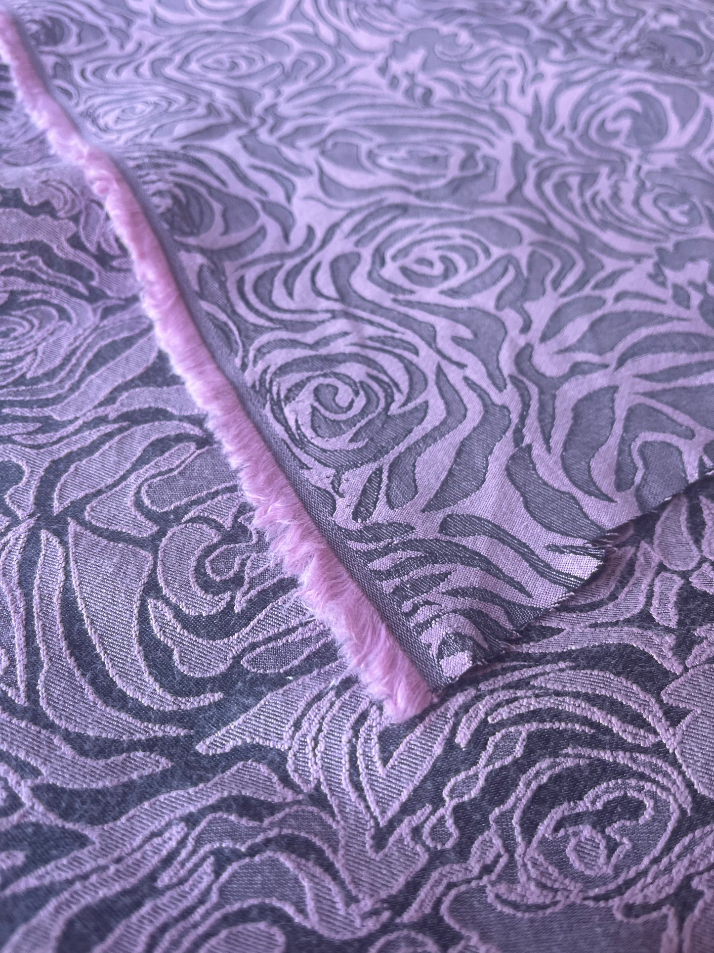 TINA 006 cotton stretch jacquard soft pink roses
