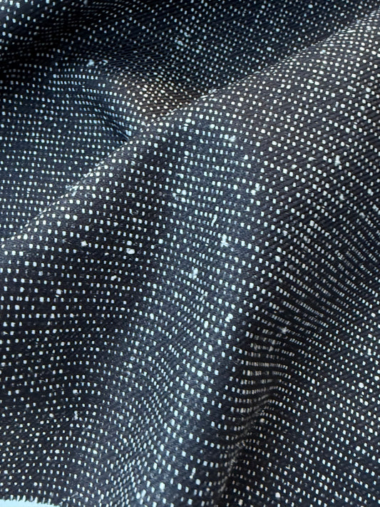 LORO 008 black/white tweed wool/silk stretch