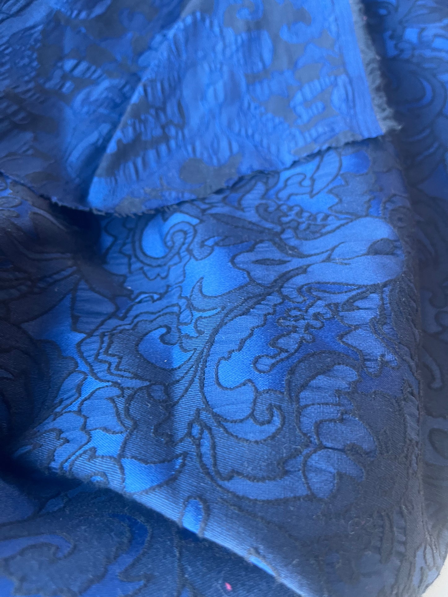 TINA 011 cotton stretch jacquard blue/black