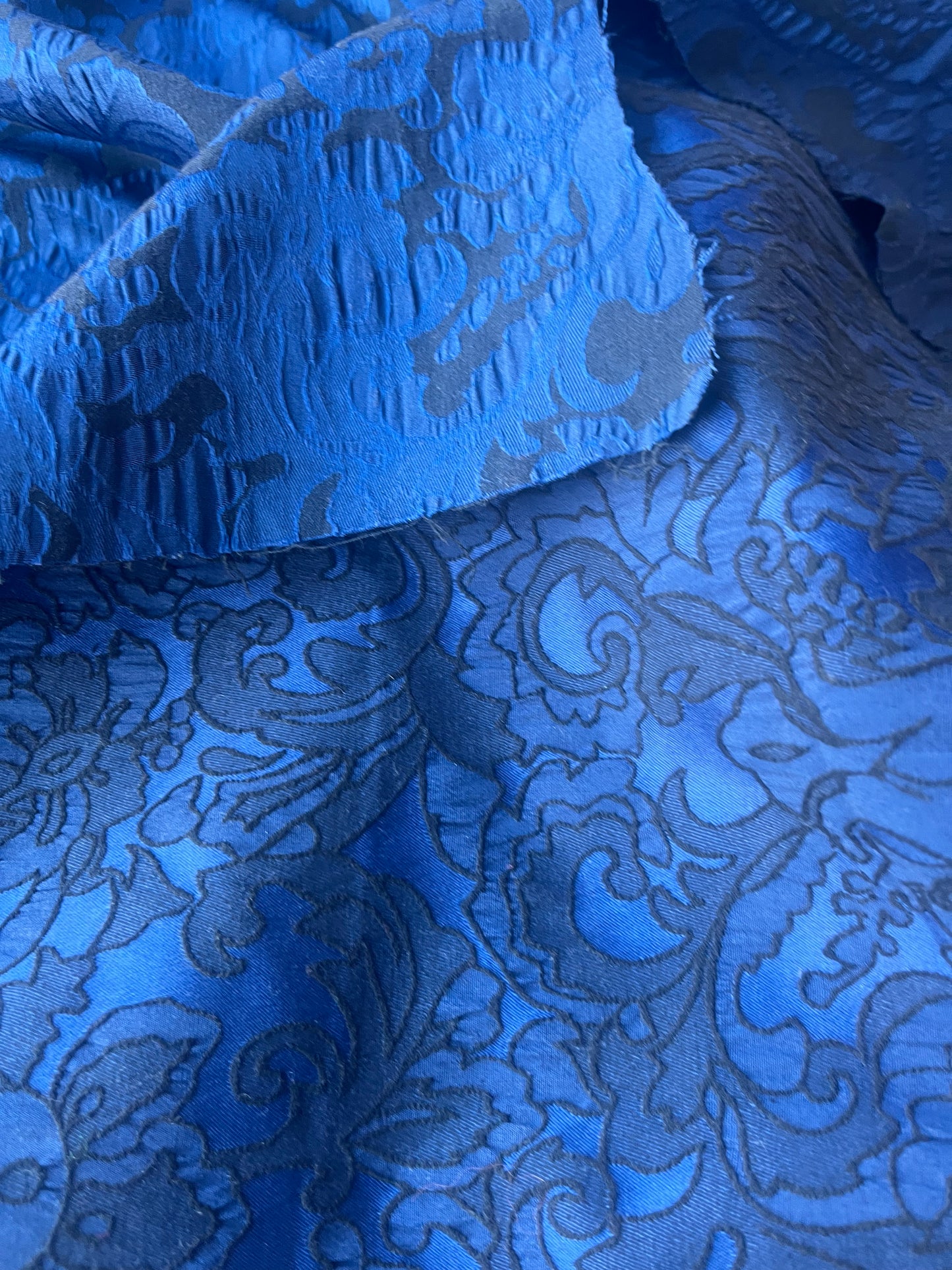 TINA 011 cotton stretch jacquard blue/black