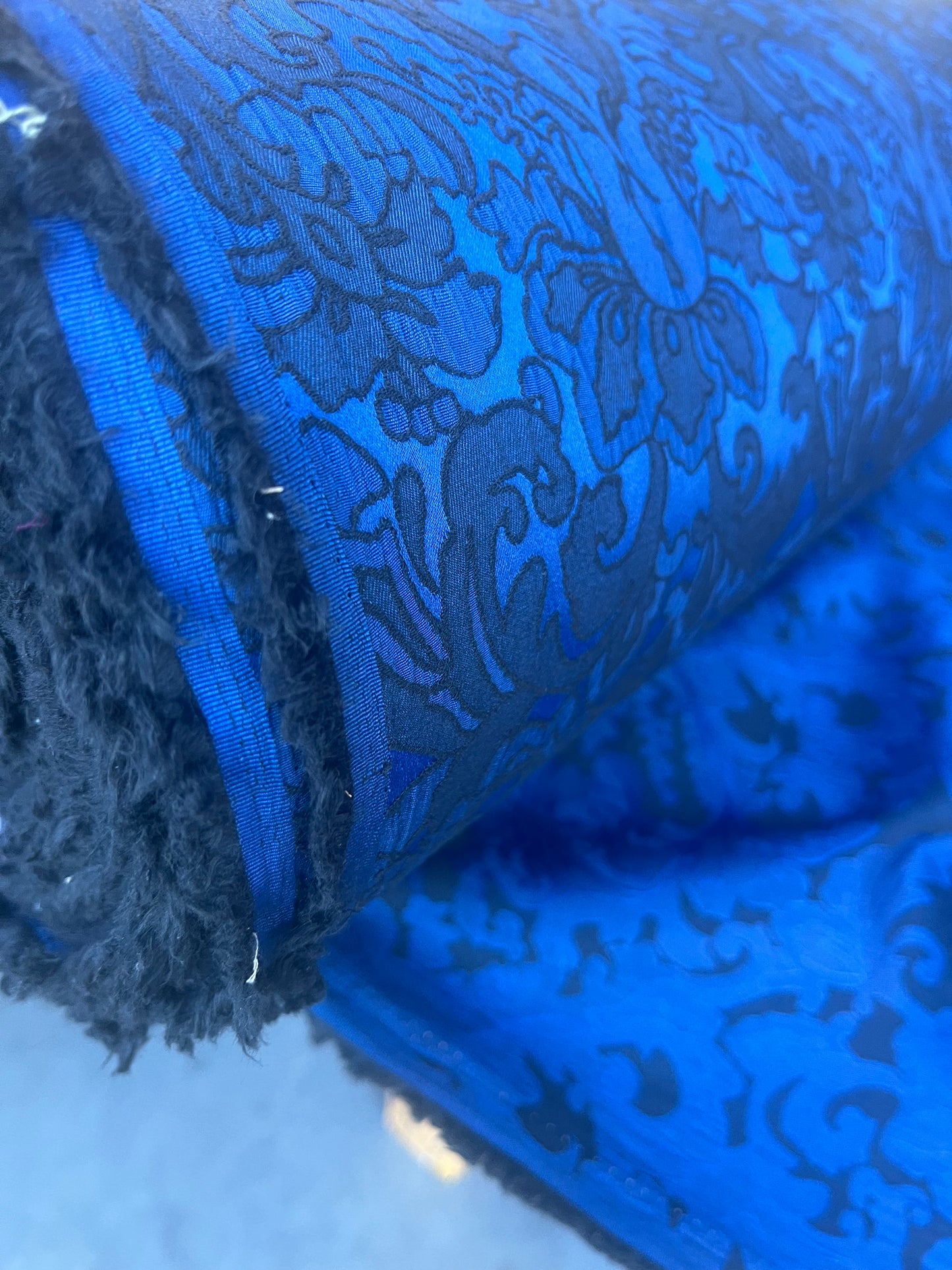 TINA 011 cotton stretch jacquard blue/black