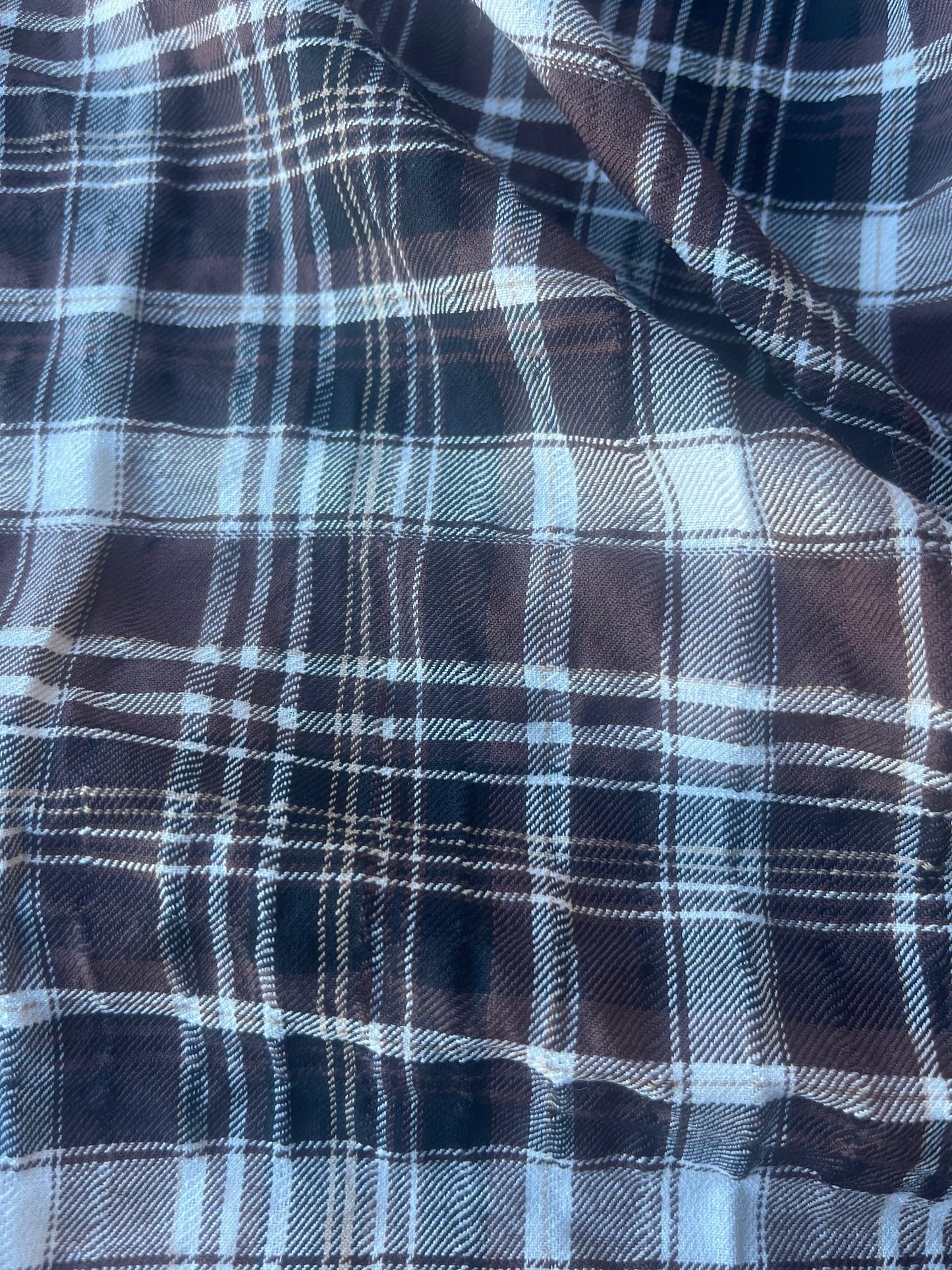 MONTI 001 43910/1 crinkle cramming cotton check brown/black