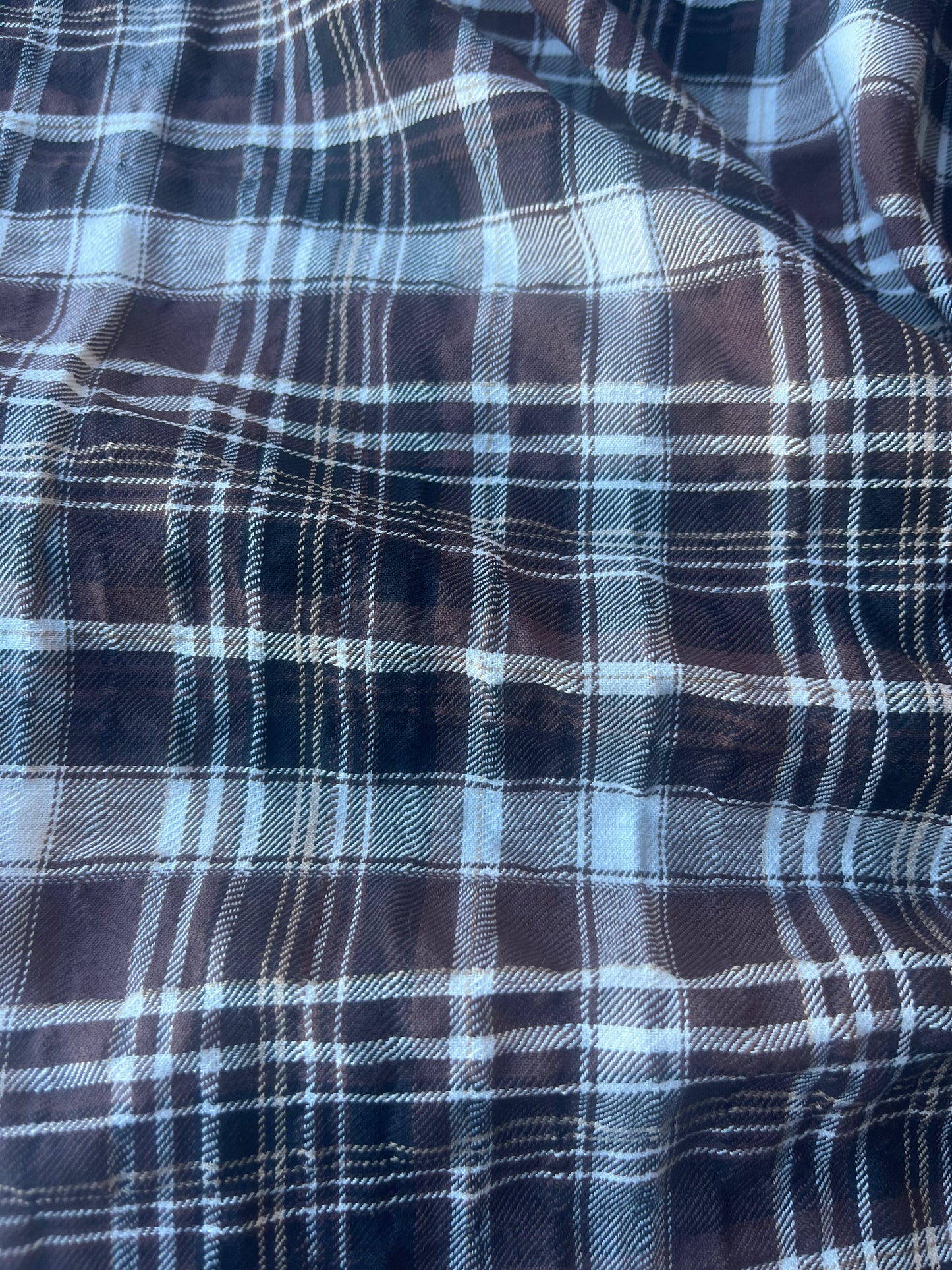 MONTI 001 43910/1 crinkle cramming cotton check brown/black